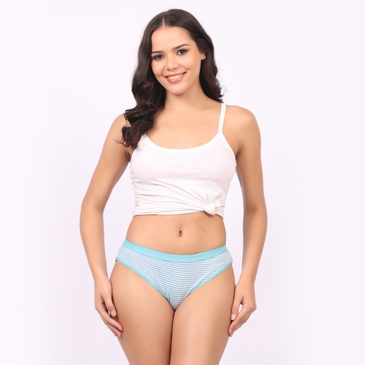 Nudiva Breathable Antibacterial Mid-Rise Hipster Panties: Pack of 3