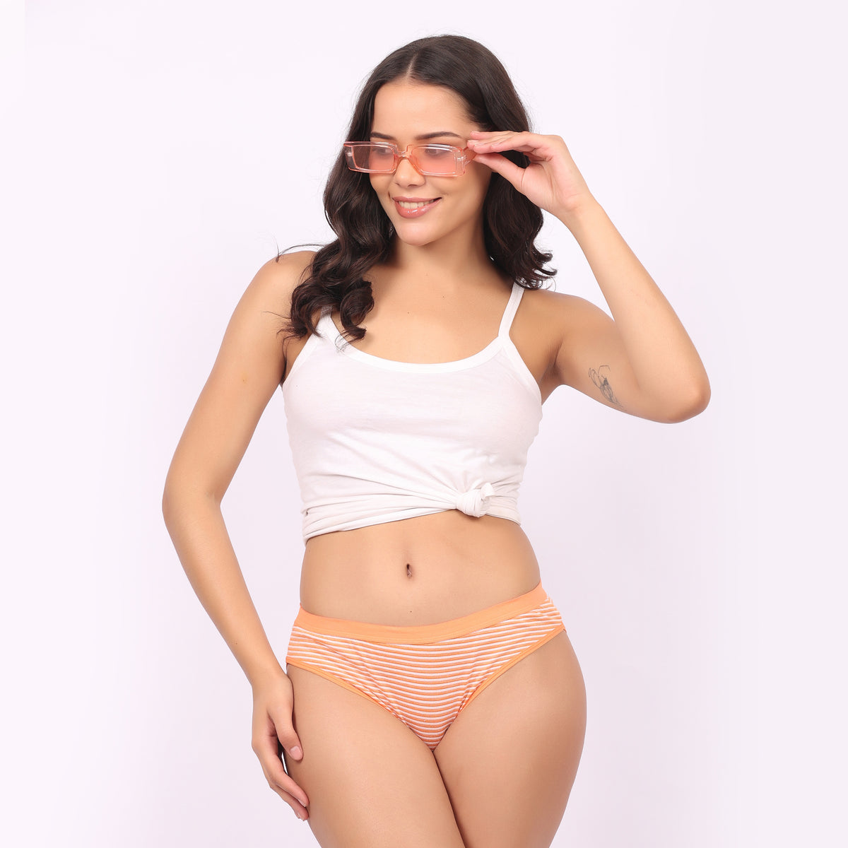 Nudiva Breathable Antibacterial Mid-Rise Hipster Panties: Pack of 3