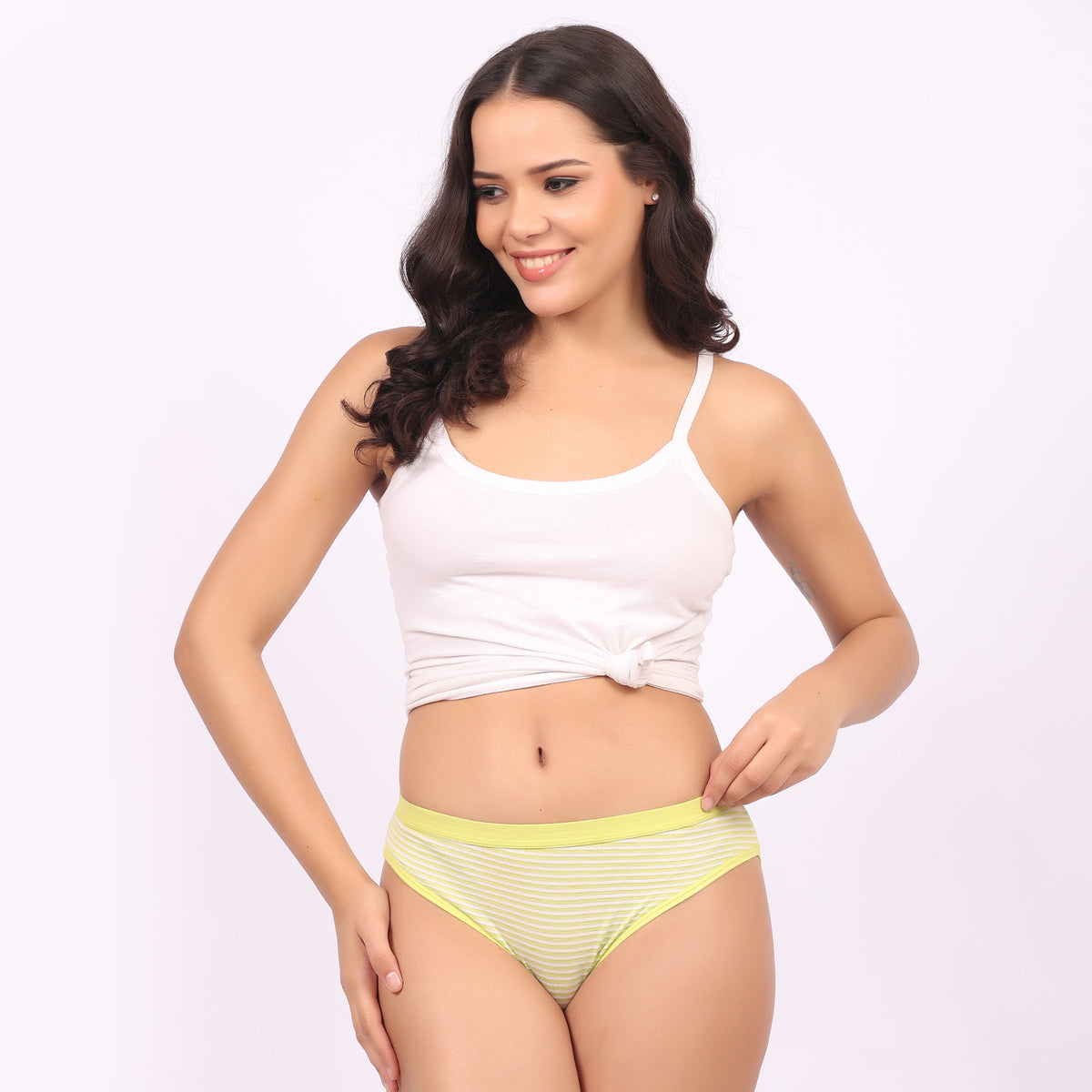 Nudiva Breathable Antibacterial Mid-Rise Hipster Panties: Pack of 3