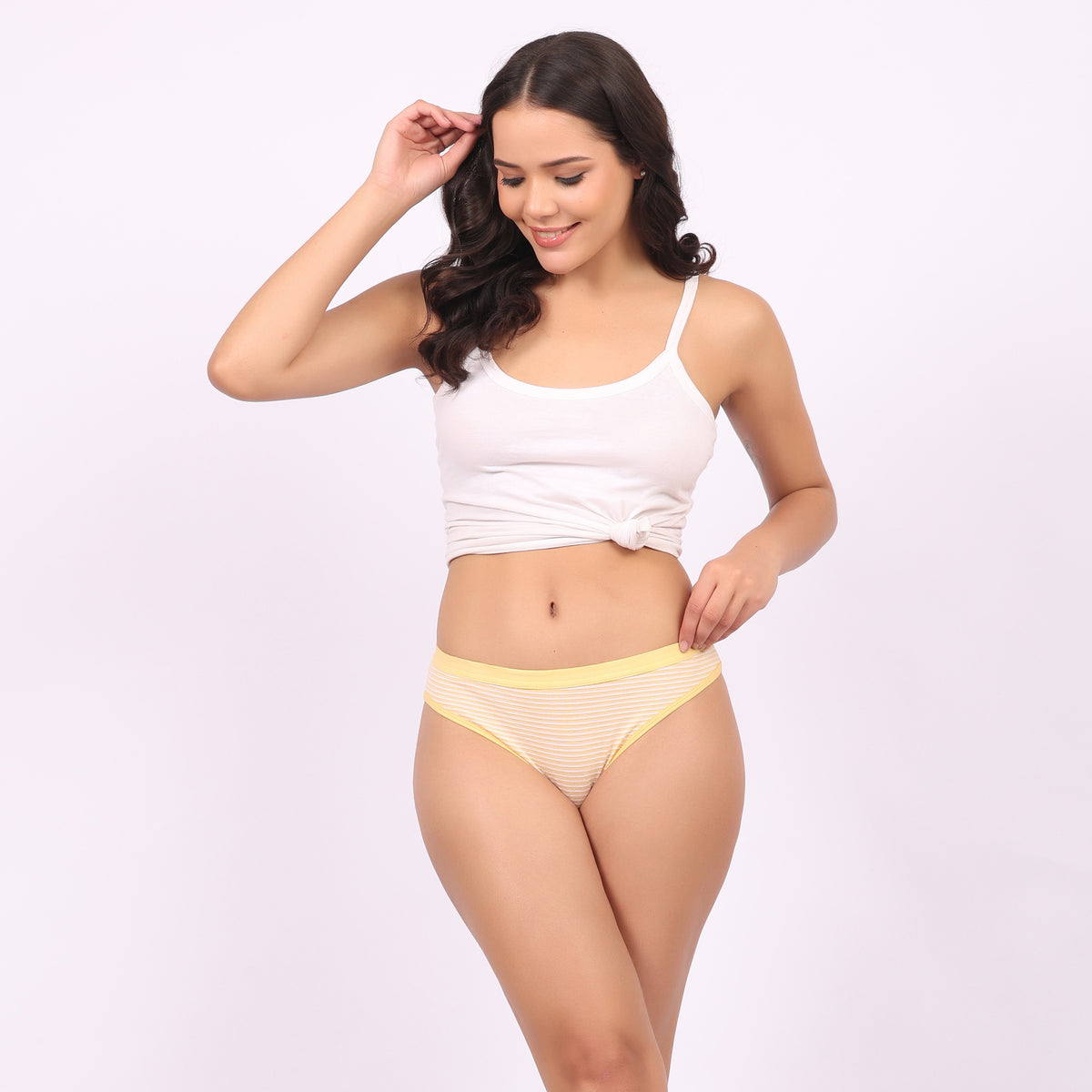 Nudiva Breathable Antibacterial Mid-Rise Hipster Panties: Pack of 3