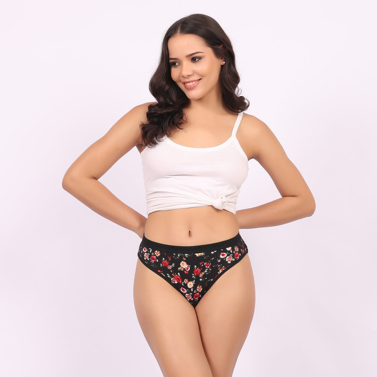 Nudiva Premium Cotton Stretch Fabric Hipster Panties: Pack of 3