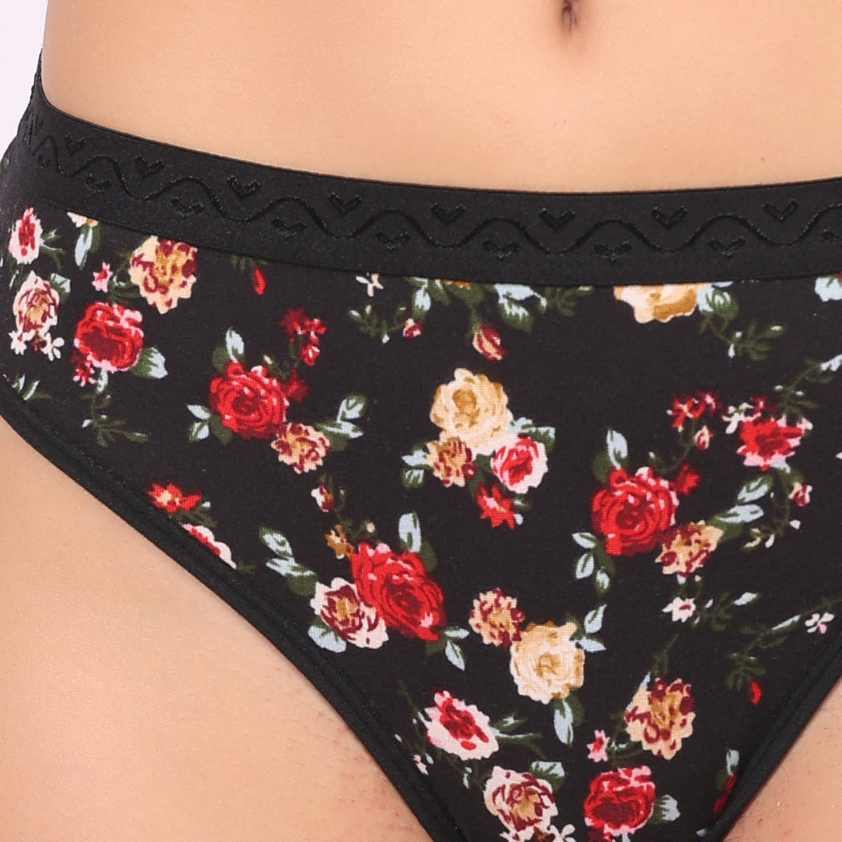 Nudiva Premium Cotton Stretch Fabric Hipster Panties: Pack of 3