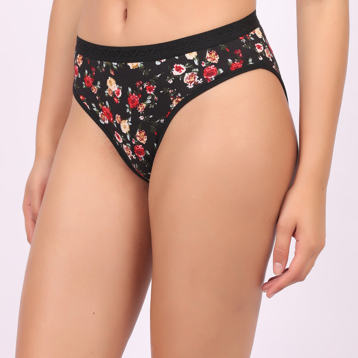 Nudiva Premium Cotton Stretch Fabric Hipster Panties: Pack of 3