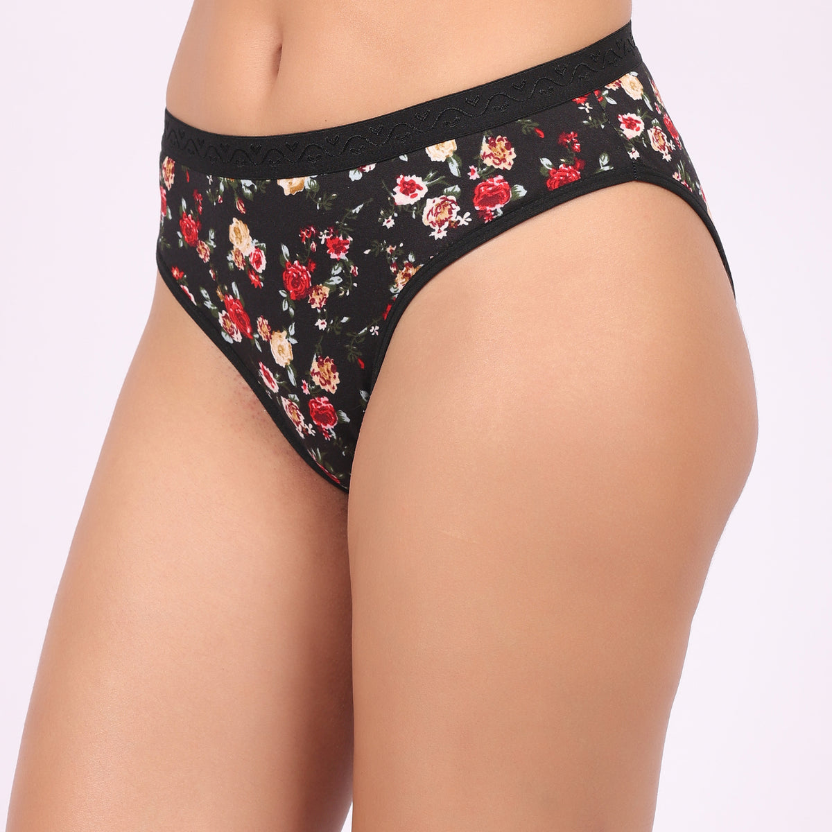 Nudiva Premium Cotton Stretch Fabric Hipster Panties: Pack of 3