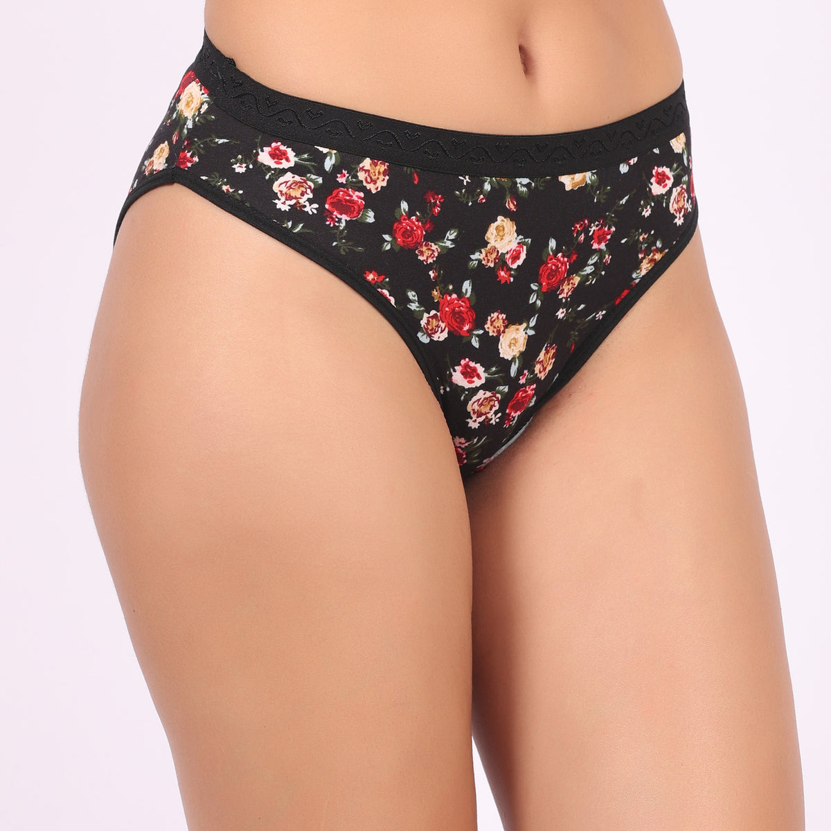 Nudiva Premium Cotton Stretch Fabric Hipster Panties: Pack of 3
