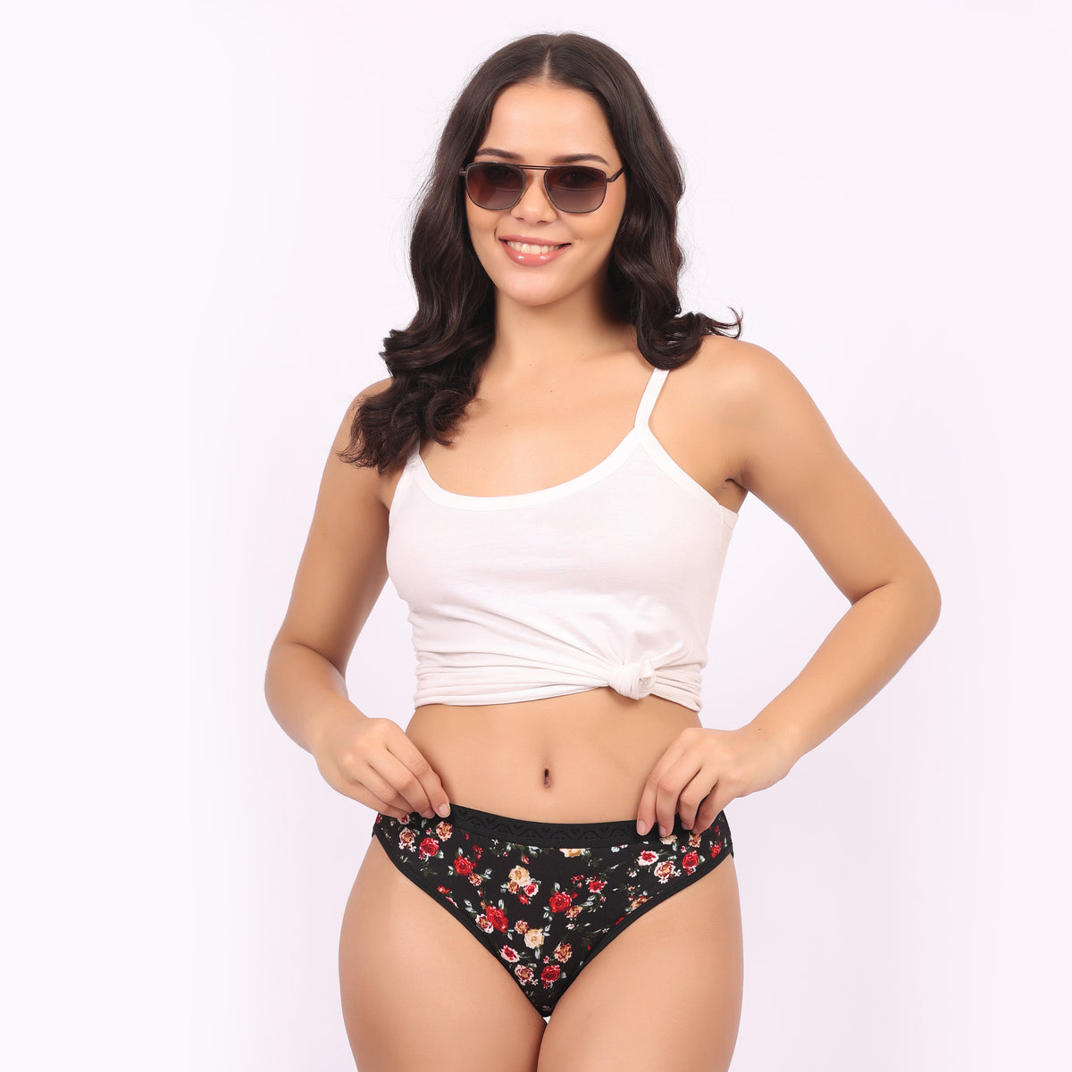 Nudiva Premium Cotton Stretch Fabric Hipster Panties: Pack of 3