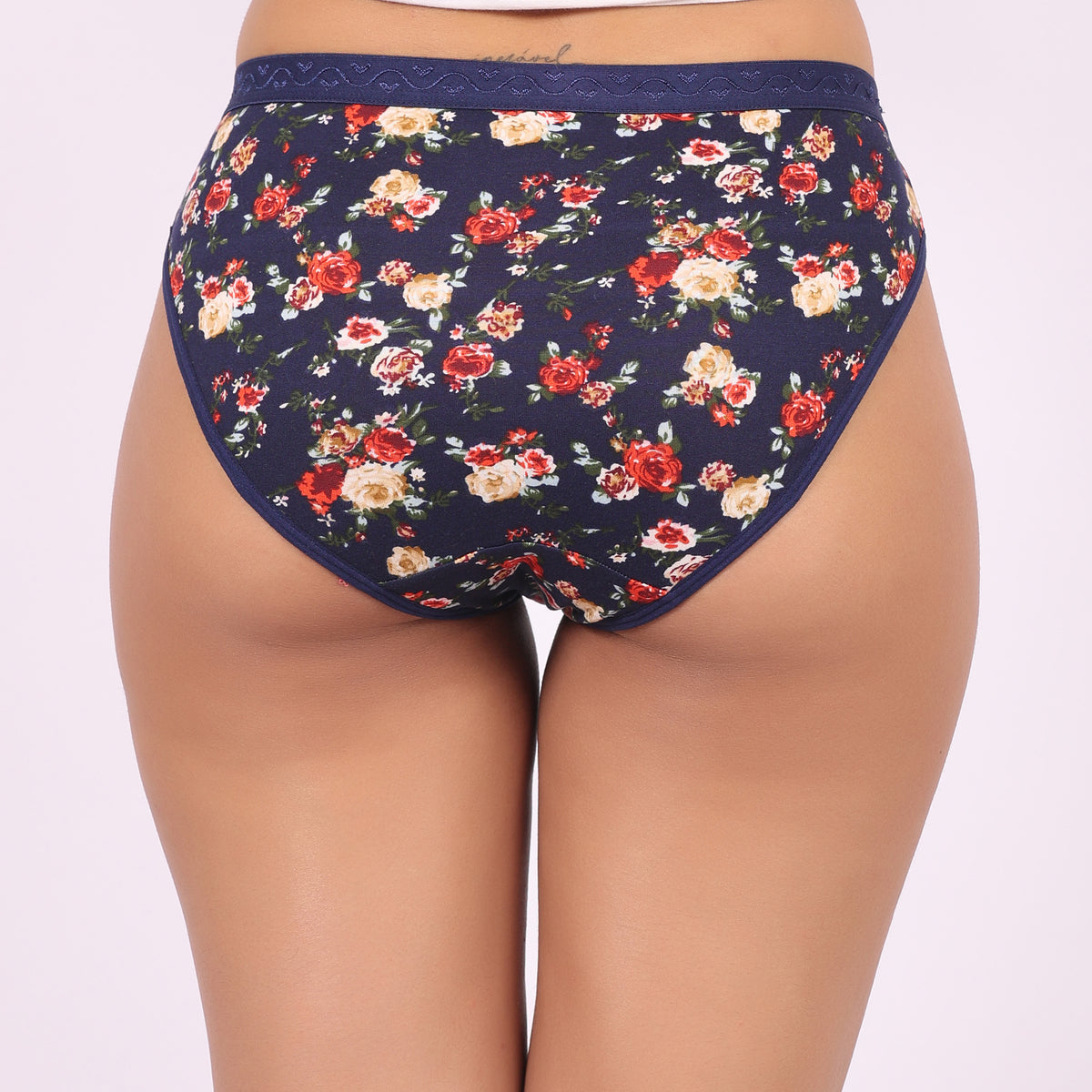 Nudiva Premium Cotton Stretch Fabric Hipster Panties: Pack of 3