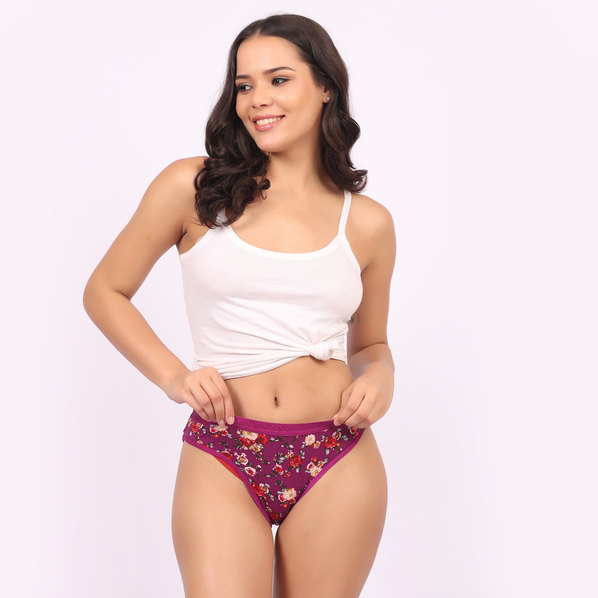 Nudiva Premium Cotton Stretch Fabric Hipster Panties: Pack of 3
