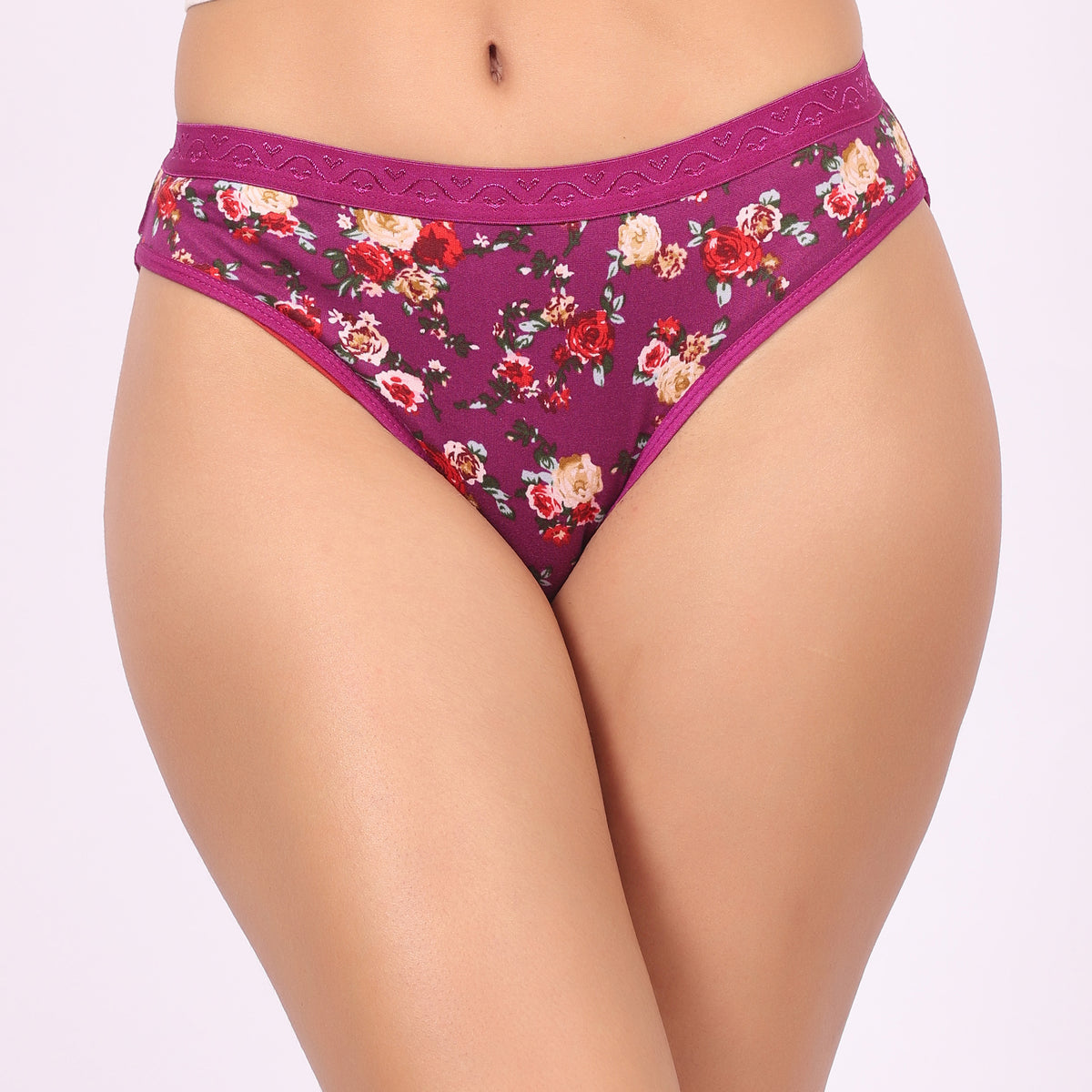 Nudiva Premium Cotton Stretch Fabric Hipster Panties: Pack of 3