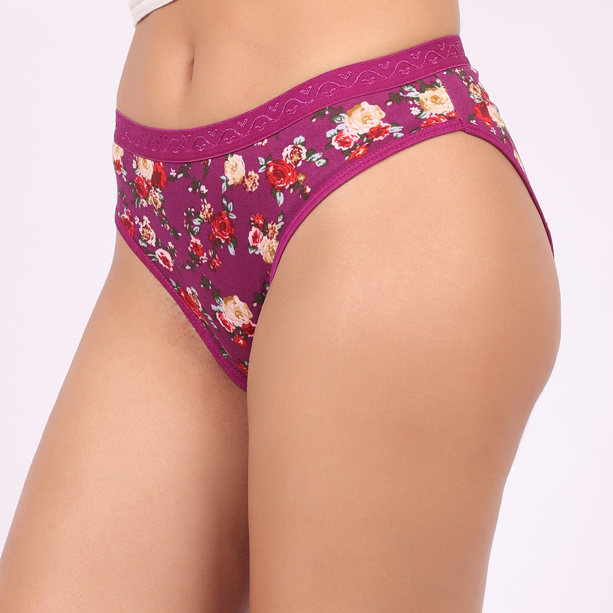Nudiva Premium Cotton Stretch Fabric Hipster Panties: Pack of 3