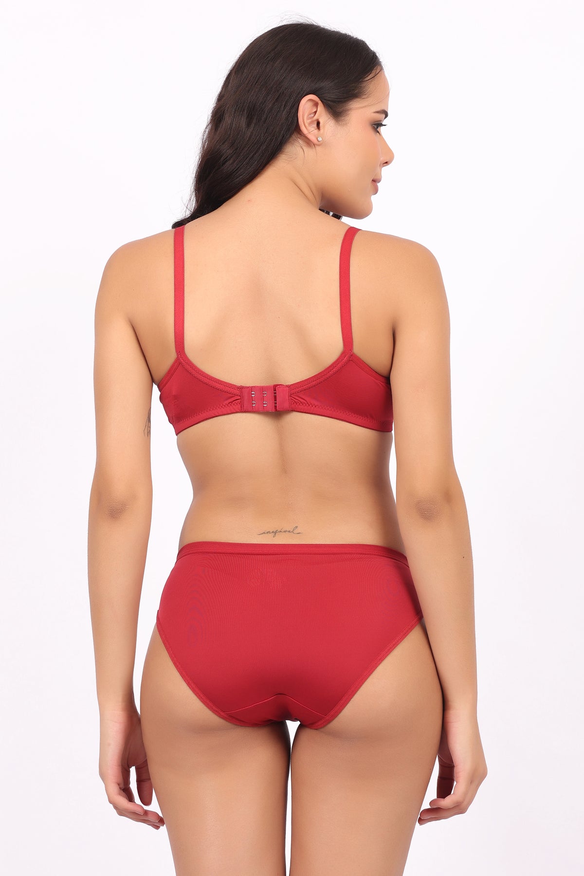 Comfortable & Breathable Fabric | Nudiva Non Padded Self Design Lingerie Set | Pack of 3