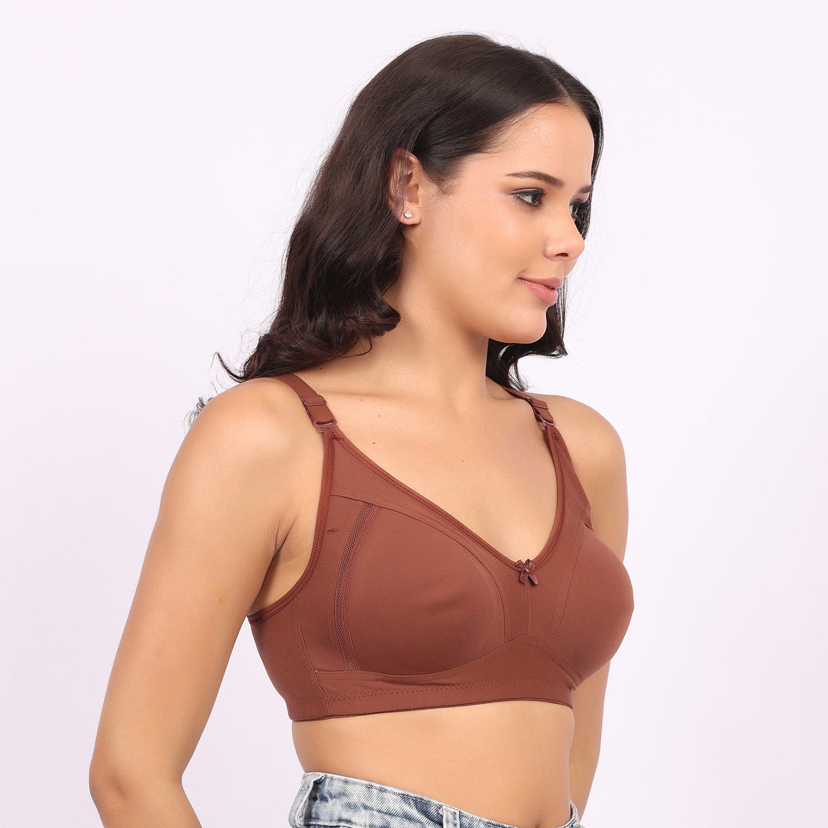Women Non-Padded Non-Wired Sports Bra | Full Coverage Comfortable Everyday & Yoga Bra | Breathable Stretch Fit (Pack of 3)