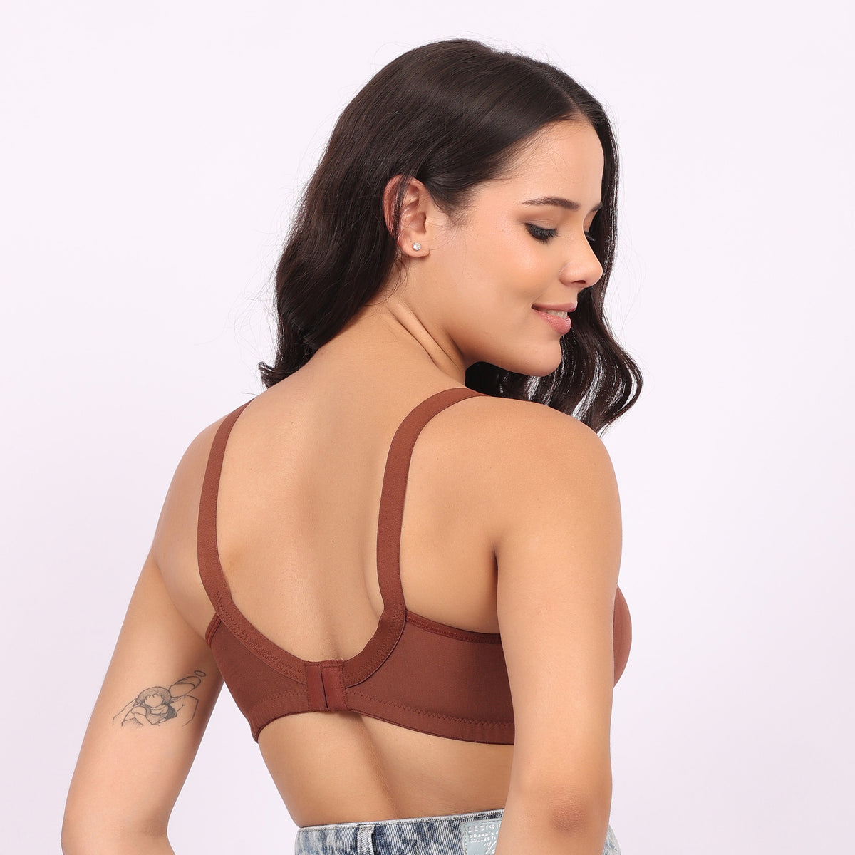 Women Non-Padded Non-Wired Sports Bra | Full Coverage Comfortable Everyday & Yoga Bra | Breathable Stretch Fit