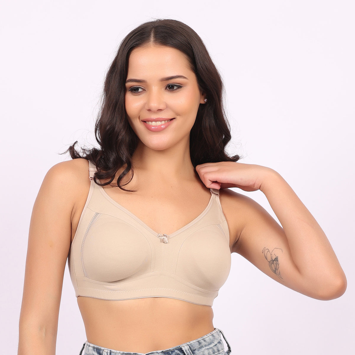 Women Non-Padded Non-Wired Sports Bra | Full Coverage Comfortable Everyday & Yoga Bra | Breathable Stretch Fit (Pack of 3)