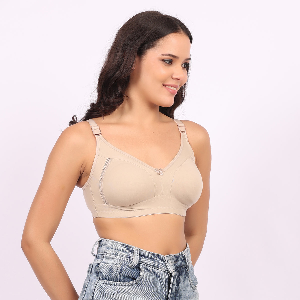 Women Non-Padded Non-Wired Sports Bra | Full Coverage Comfortable Everyday & Yoga Bra | Breathable Stretch Fit (Pack of 3)