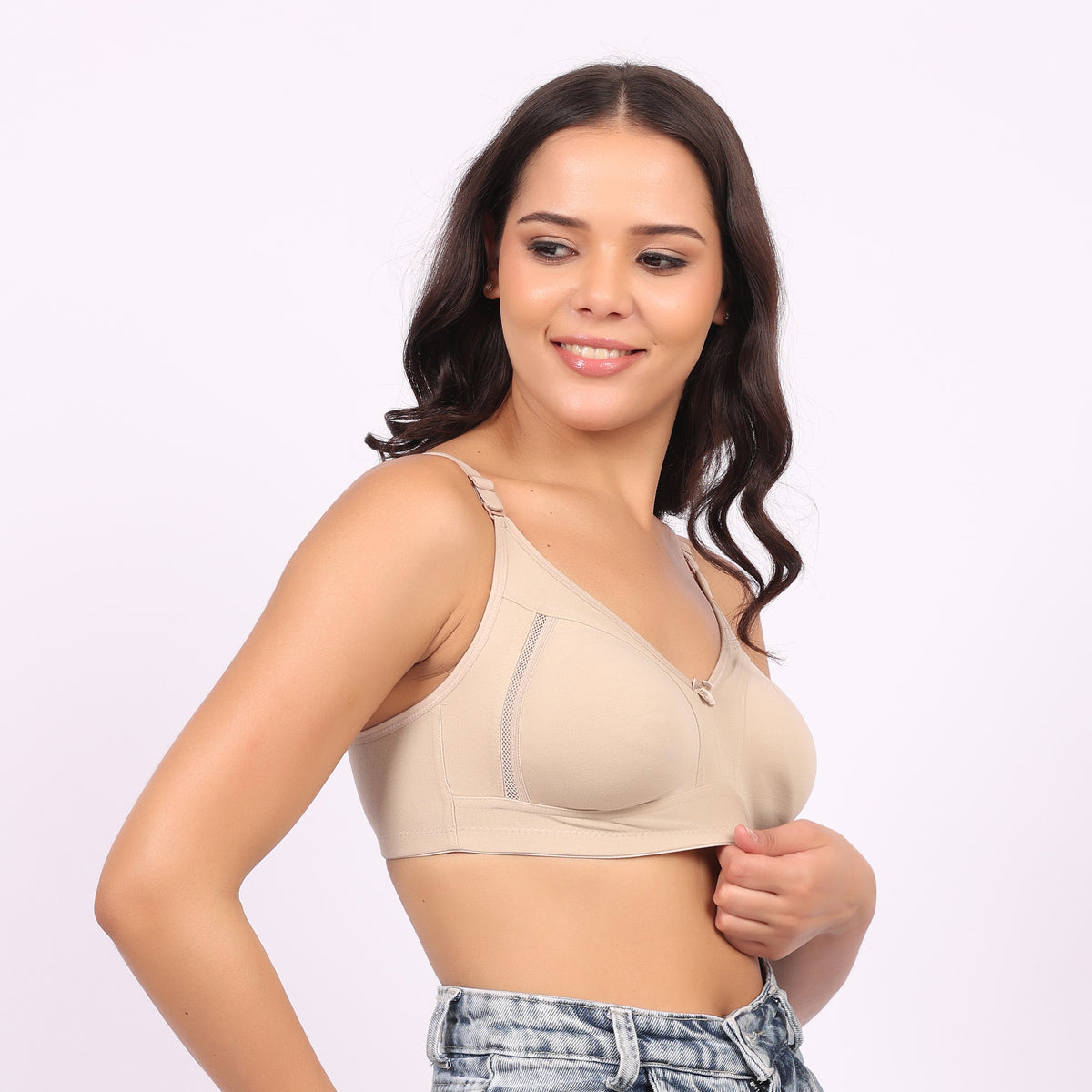 Women Non-Padded Non-Wired Sports Bra | Full Coverage Comfortable Everyday & Yoga Bra | Breathable Stretch Fit (Pack of 3)