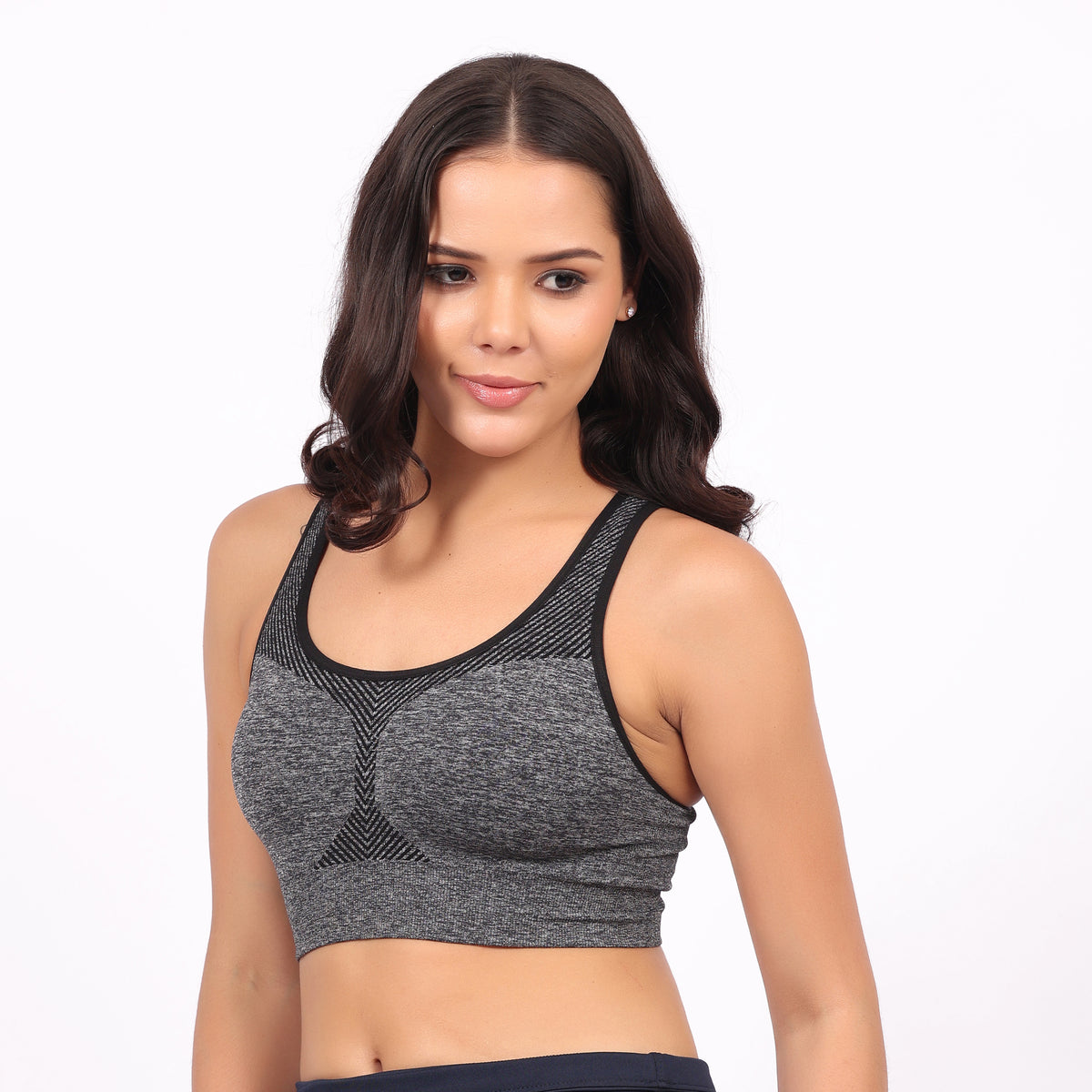 Women's Reversible Sports Bra | Double-Sided Seamless Stretch Activewear Bra | Removable Pads | Wirefree Workout & Everyday Wear | Black & Lilac | Multiple Sizes | Pack of 2