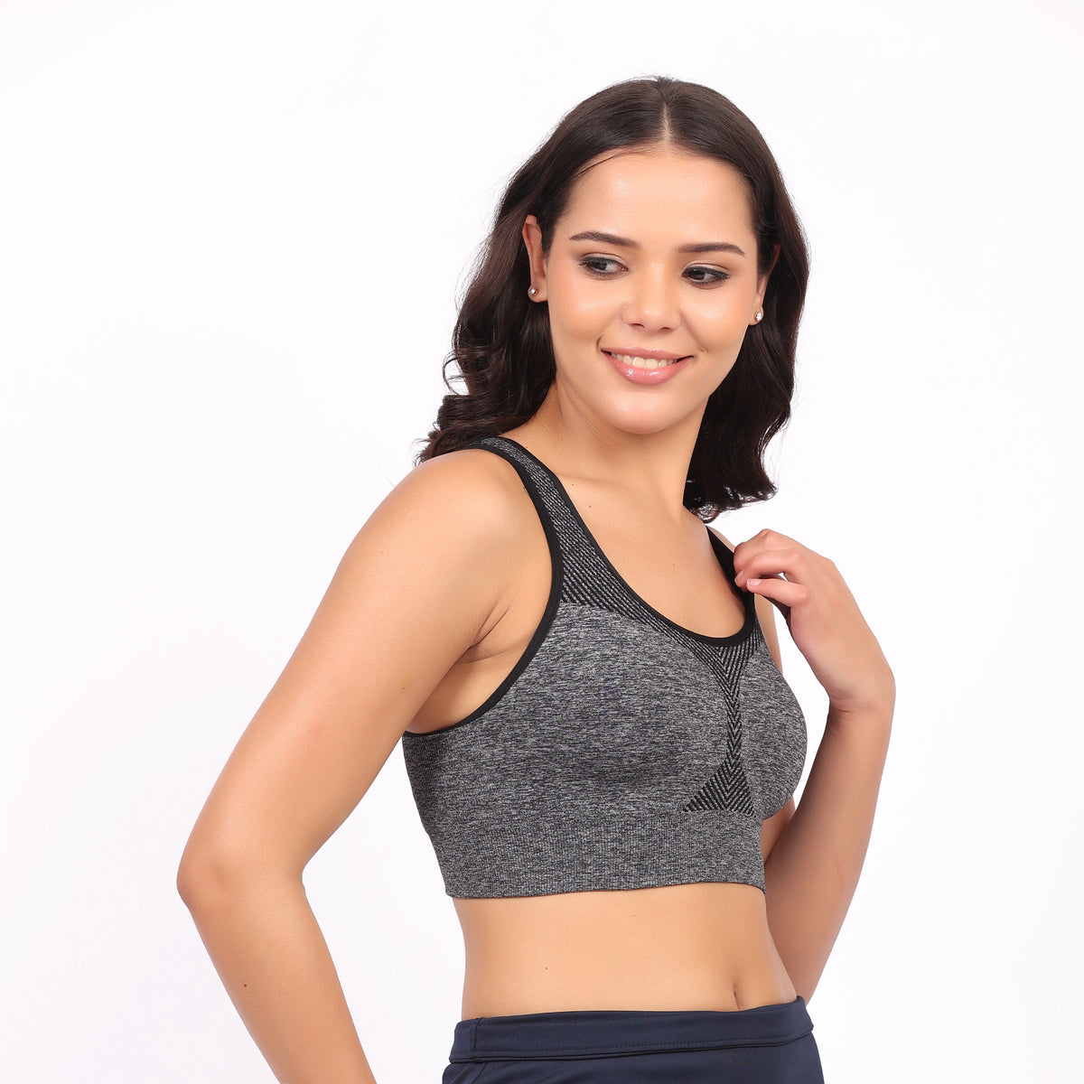 Women's Reversible Sports Bra | Double-Sided Seamless Stretch Activewear Bra  | Wirefree Workout & Everyday Wear