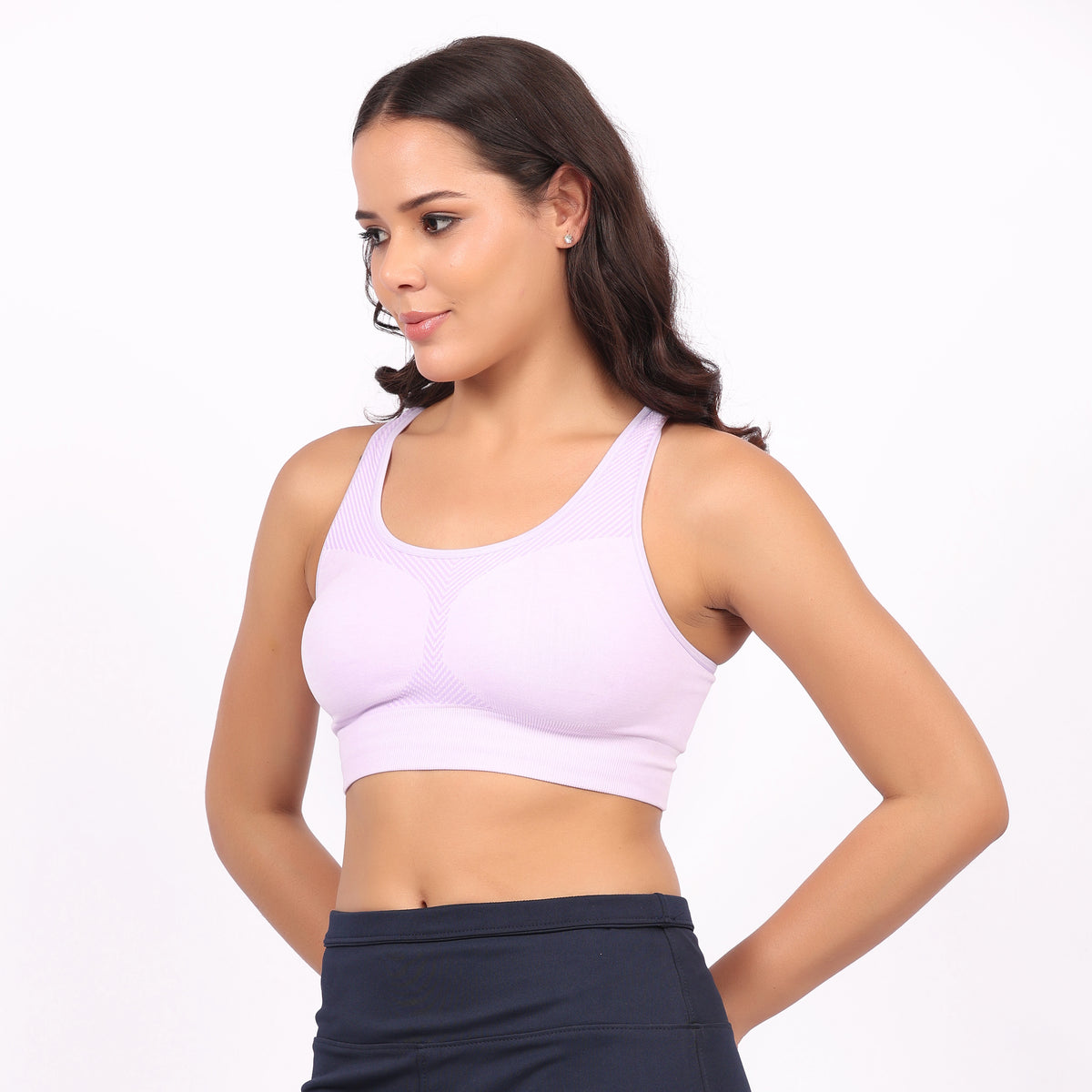 Women's Reversible Sports Bra | Double-Sided Seamless Stretch Activewear Bra  | Wirefree Workout & Everyday Wear