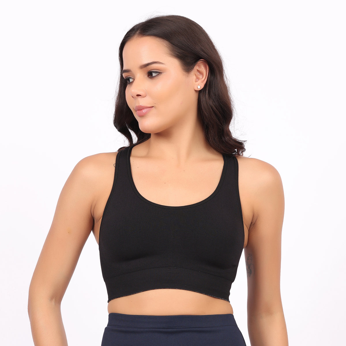 Women's Reversible Sports Bra | Double-Sided Seamless Stretch Activewear Bra  | Wirefree Workout & Everyday Wear
