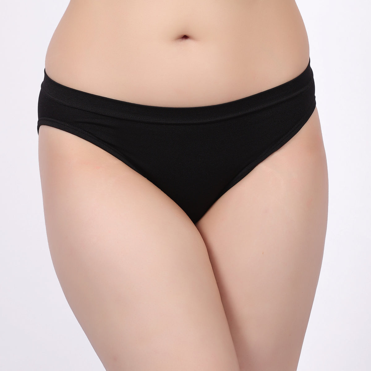 Nudiva Comfortable Mid-Rise Fit Seemless Panties: Pack of 2