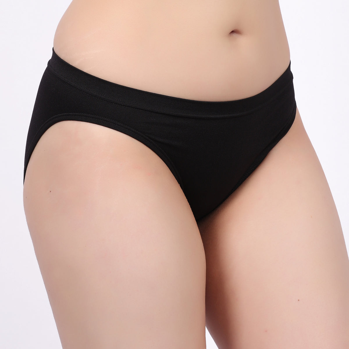 Nudiva Comfortable Mid-Rise Fit Seemless Panties: Pack of 2