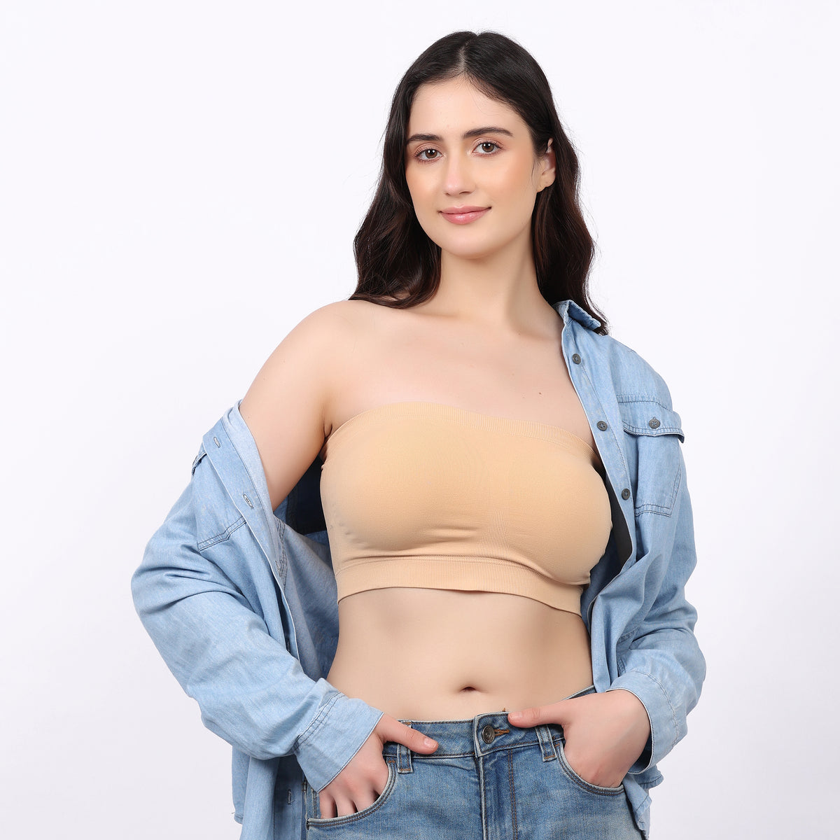 Women's Tube Bra | Strapless Seamless Stretch Bra | Soft Wirefree Everyday Innerwear