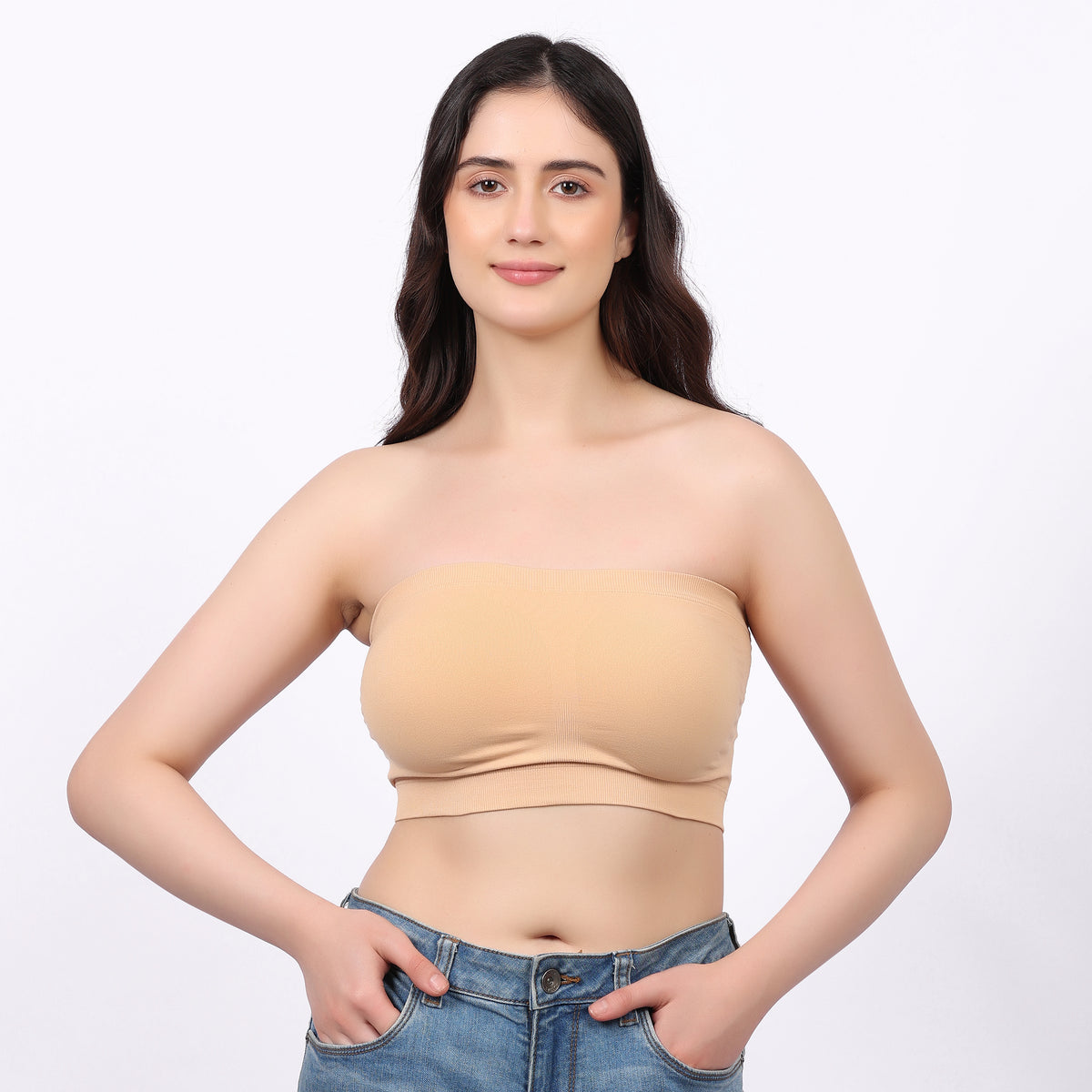 Women's Tube Bra | Strapless Seamless Stretch Bra | Soft Wirefree Everyday Innerwear