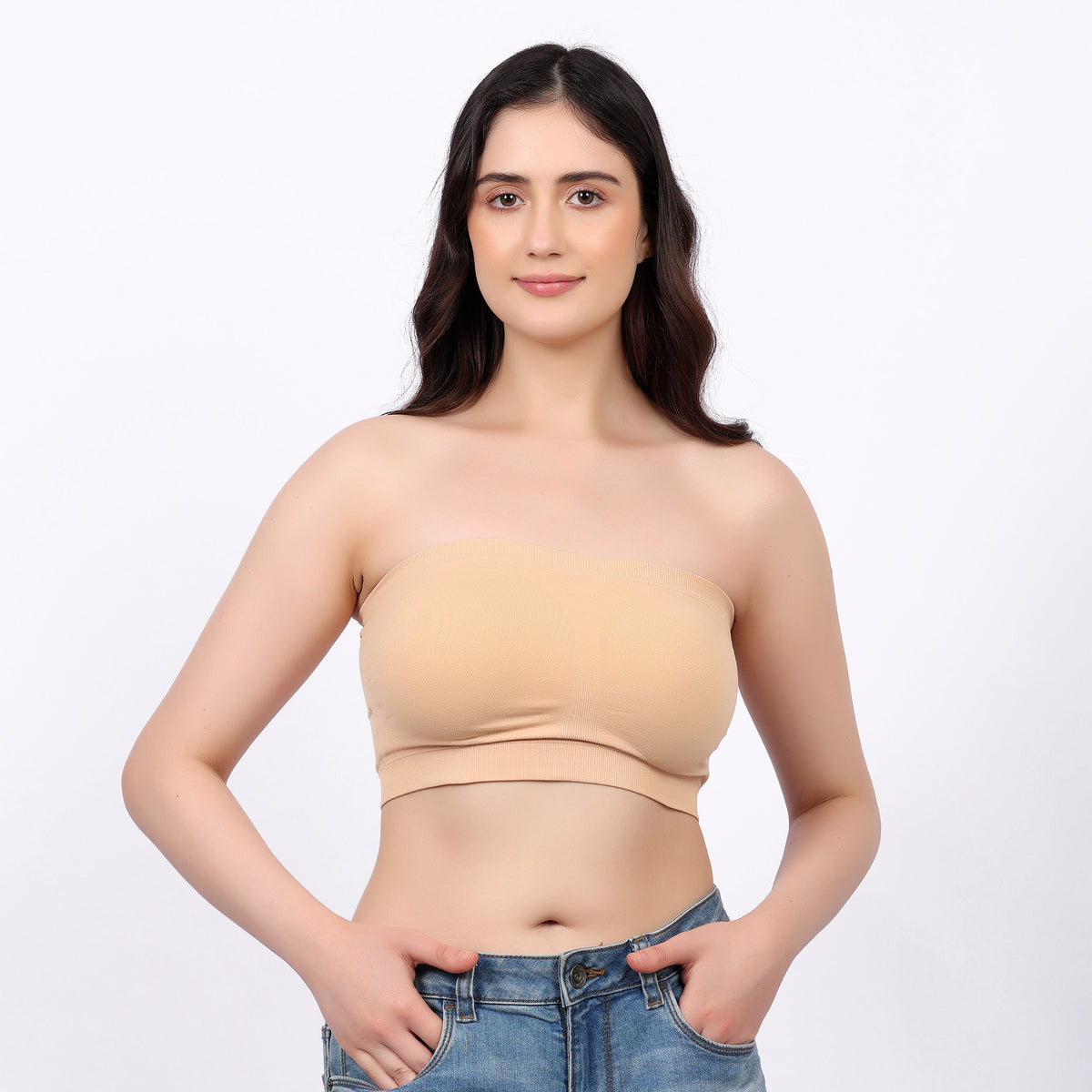 Women's Tube Bra | Strapless Seamless Stretch Bra | Soft Wirefree Everyday Innerwear