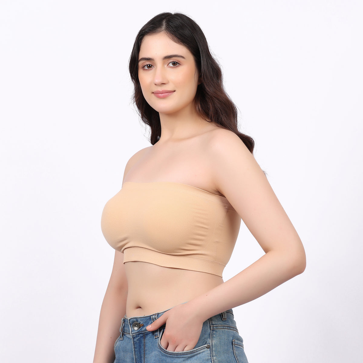 Women's Tube Bra | Strapless Seamless Stretch Bra | Soft Wirefree Everyday Innerwear