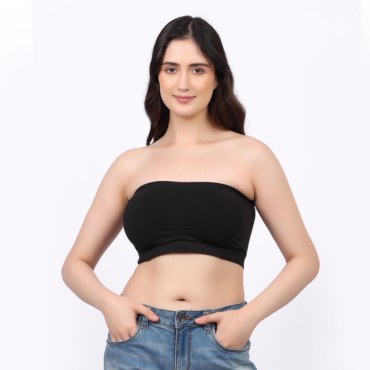 Women's Tube Bra | Strapless Seamless Stretch Bra | Soft Wirefree Everyday Innerwear