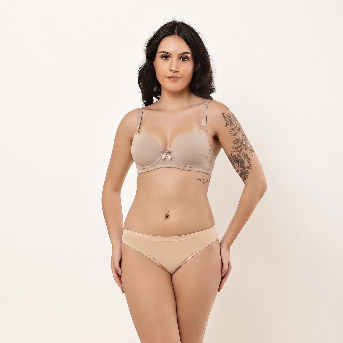Nudiva Comfortable Mid-Rise Fit Seemless Panties: Pack of 2