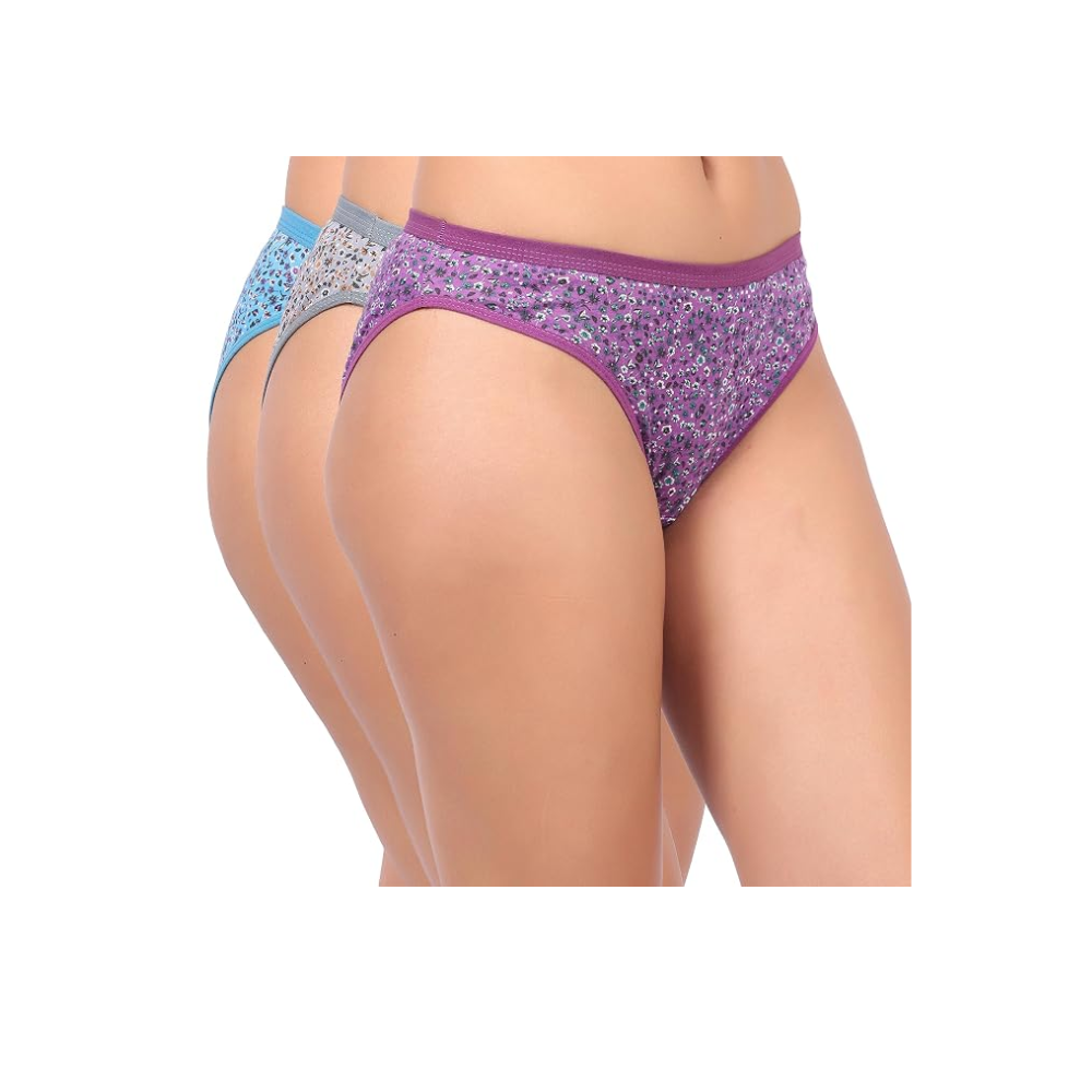 Nudiva Comfortable Mid-Rise Hipster Panties: Pack of 3
