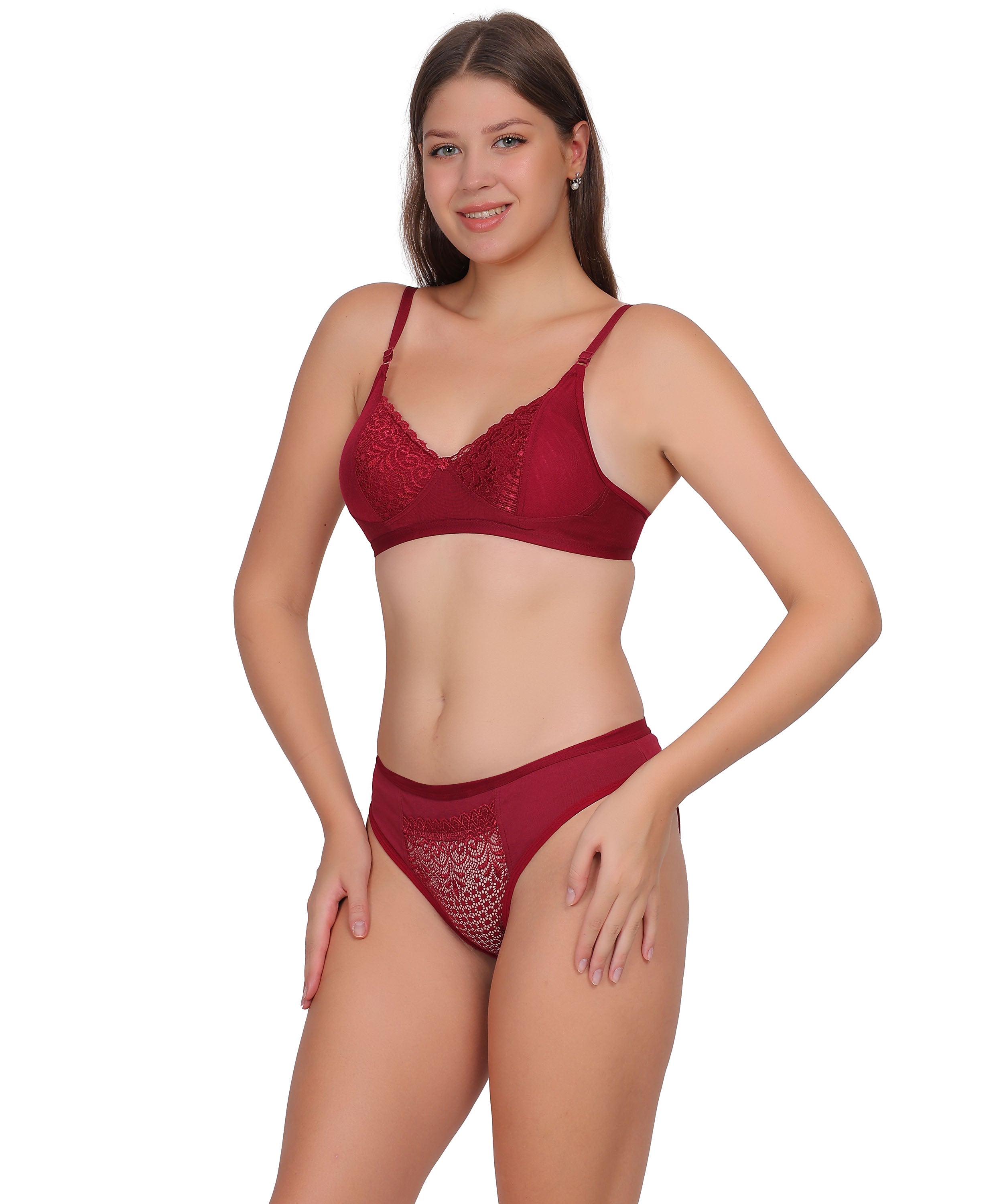 Nudiva Non Padded Self-Design Lingerie Set