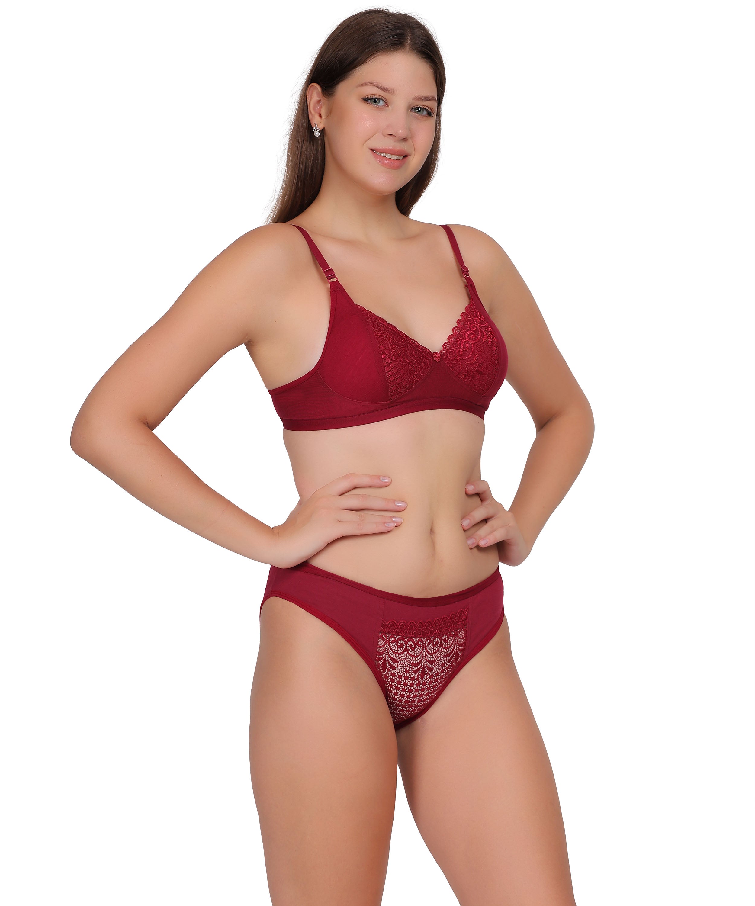 Nudiva Non Padded Self-Design Lingerie Set