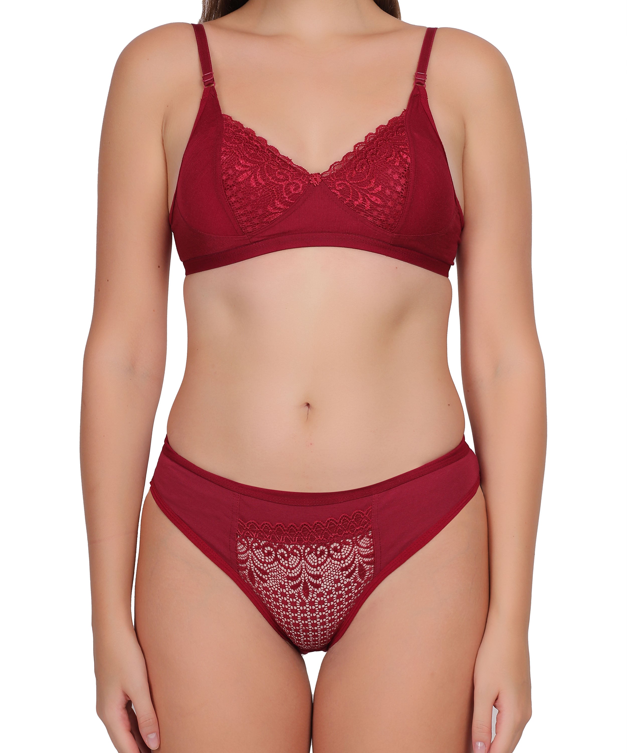 Nudiva Non Padded Self-Design Lingerie Set