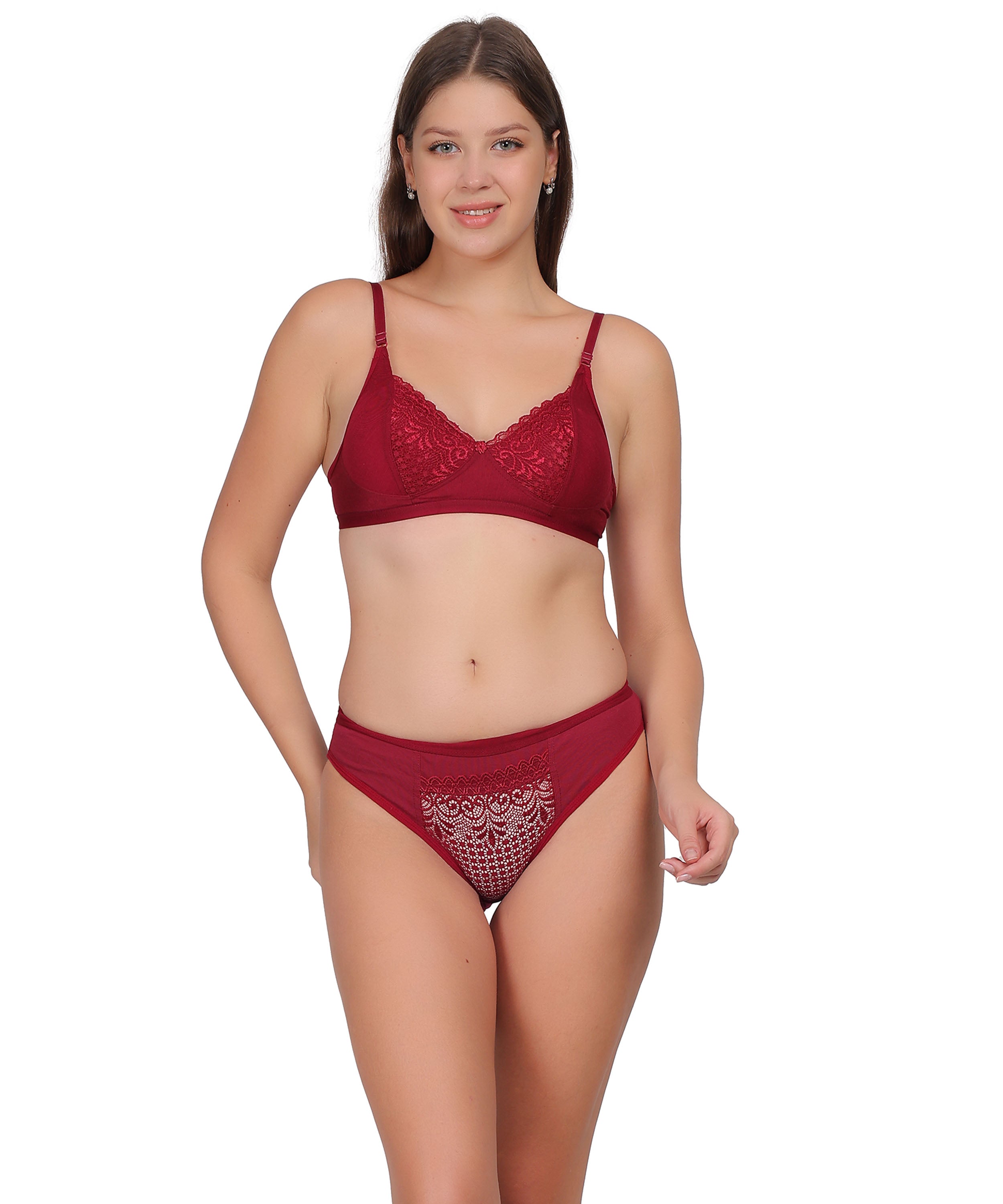 Nudiva Non Padded Self-Design Lingerie Set