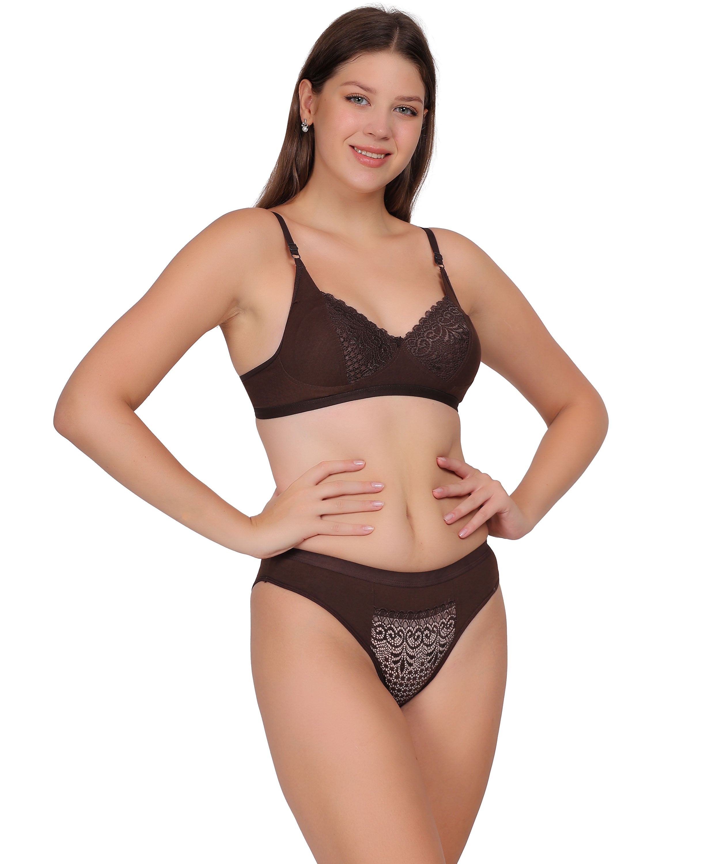 Nudiva Non Padded Self-Design Lingerie Set
