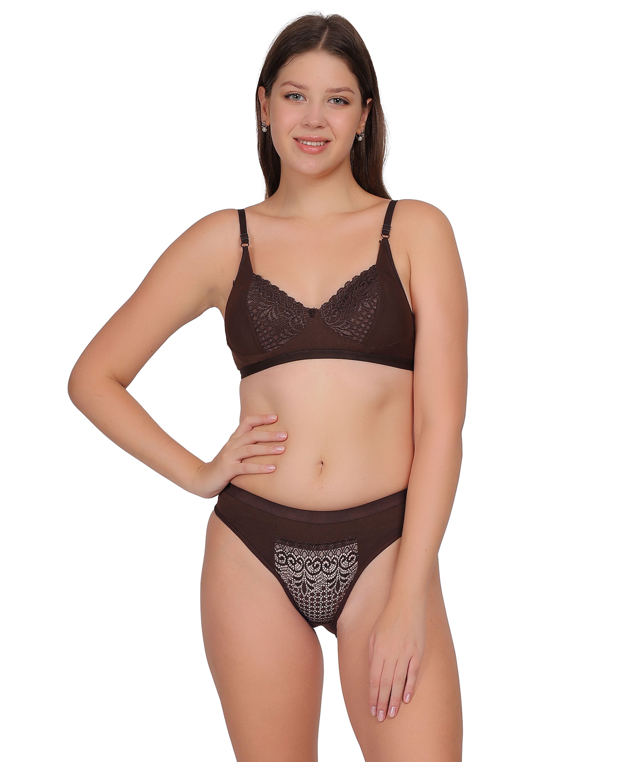 Nudiva Non Padded Self-Design Lingerie Set