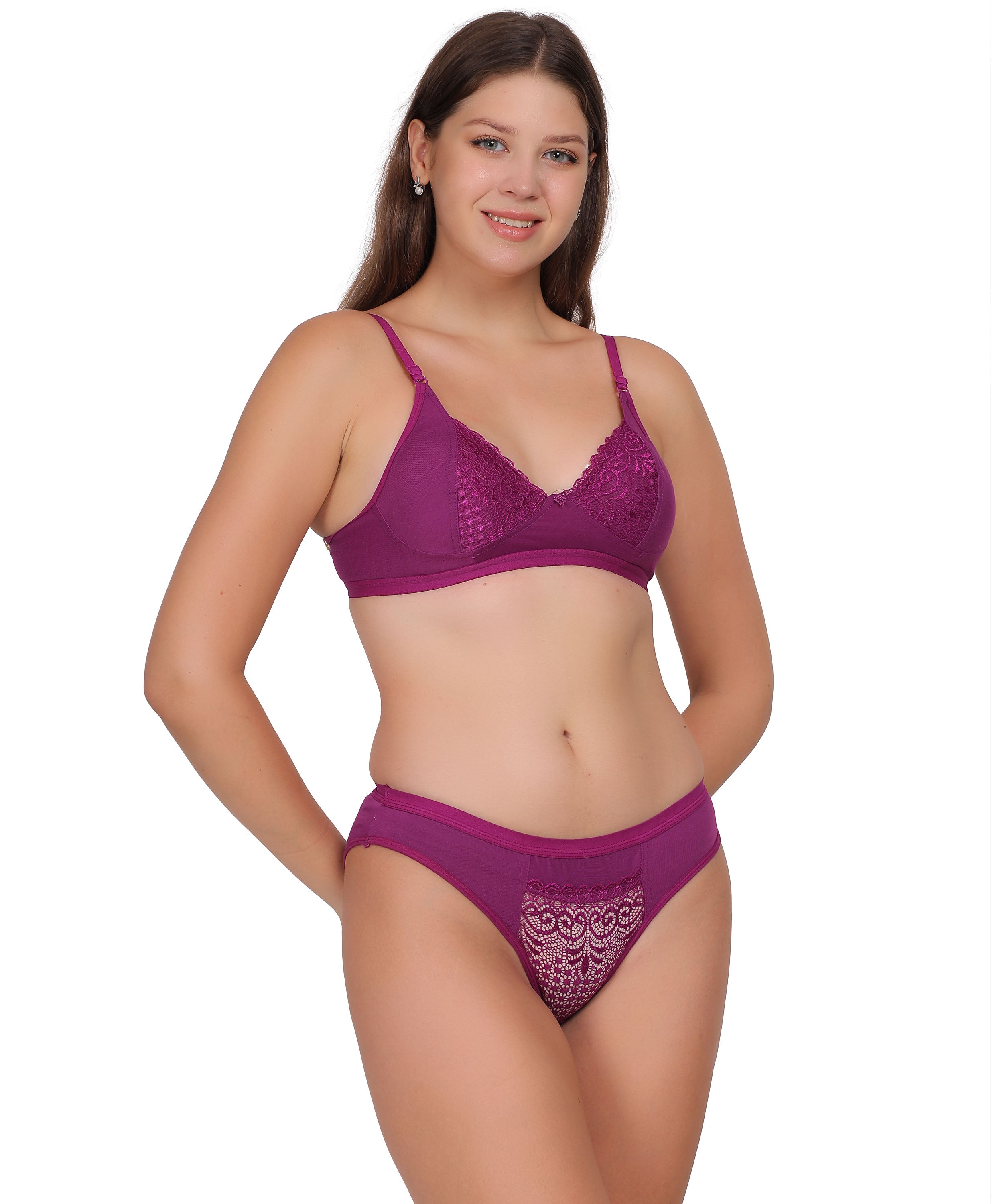 Nudiva Non Padded Self-Design Lingerie Set