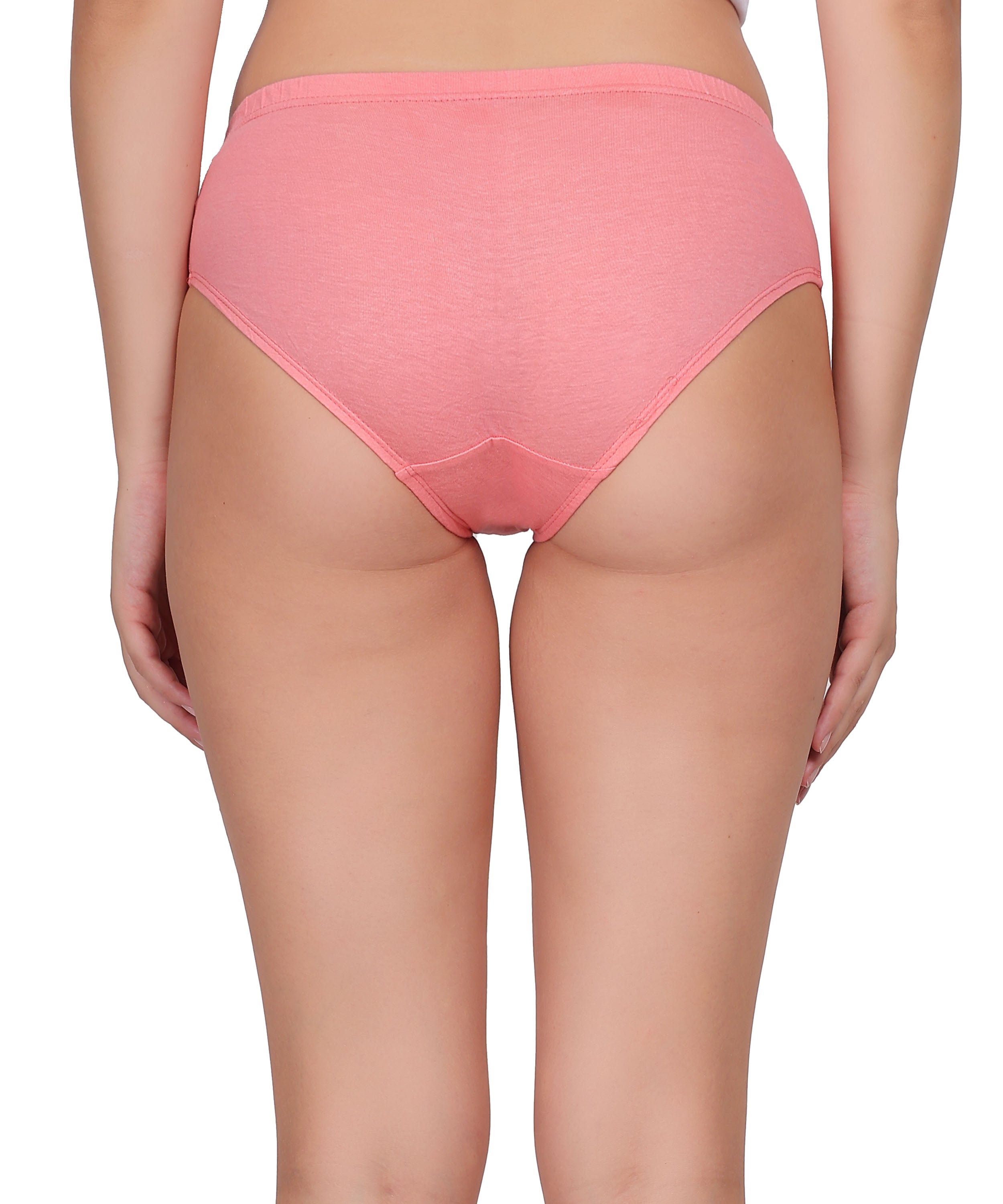 Nudiva Mid-Rise Plain Hipster Panties: Pack of 6