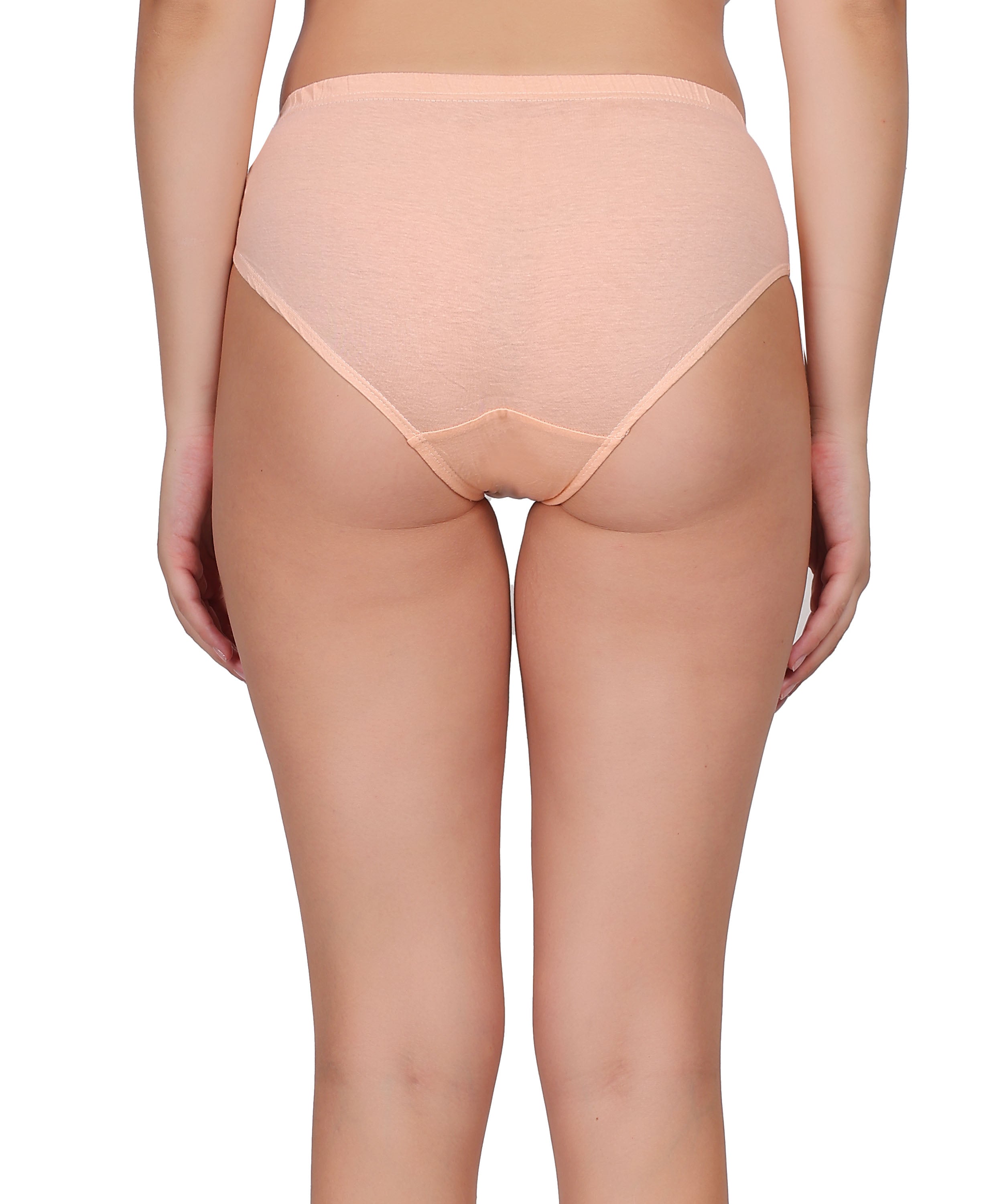 Nudiva Mid-Rise Plain Hipster Panties: Pack of 6
