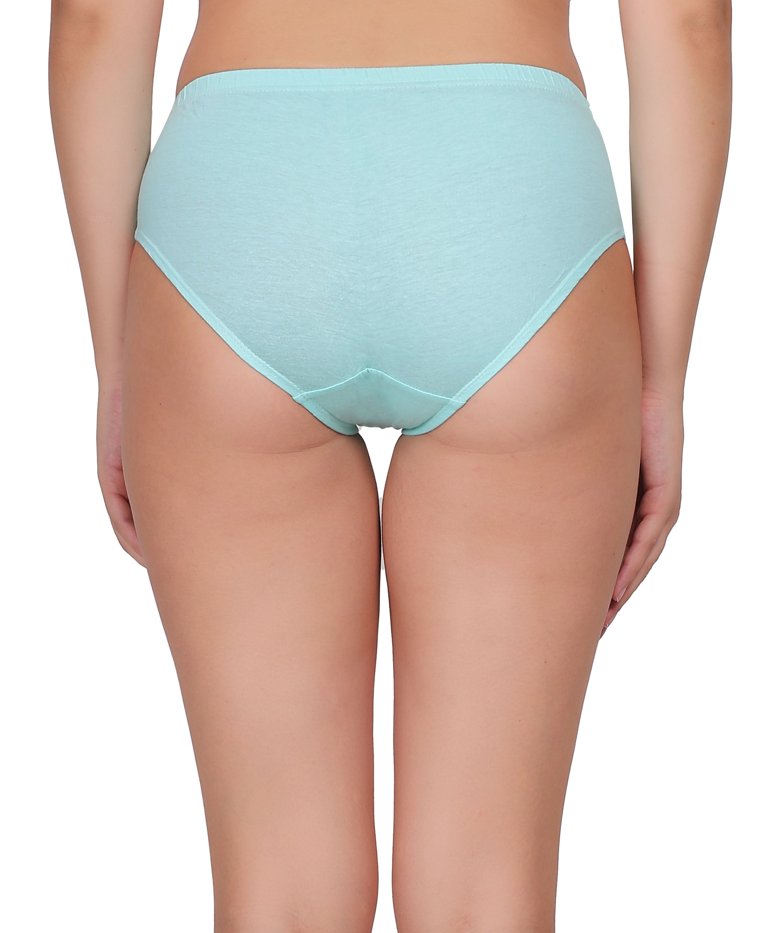 Nudiva Mid-Rise Plain Hipster Panties: Pack of 6