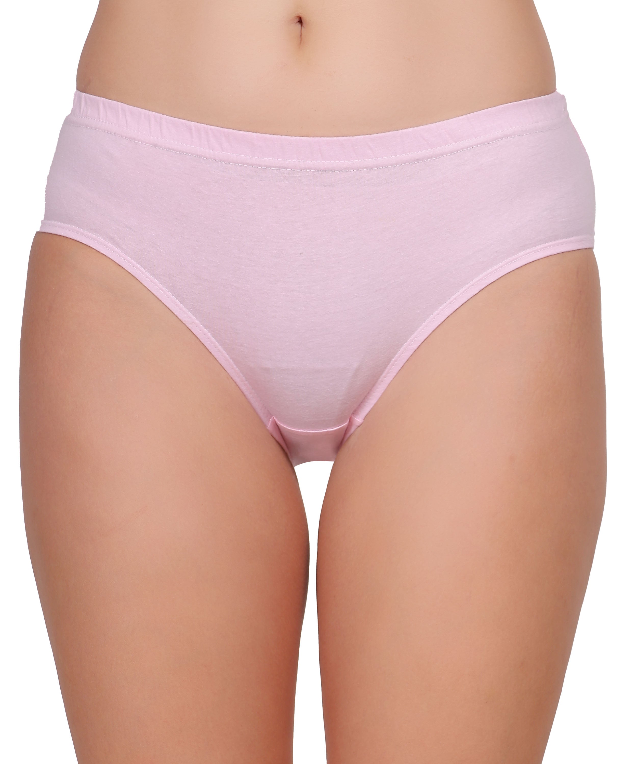 Nudiva Mid-Rise Plain Hipster Panties: Pack of 6