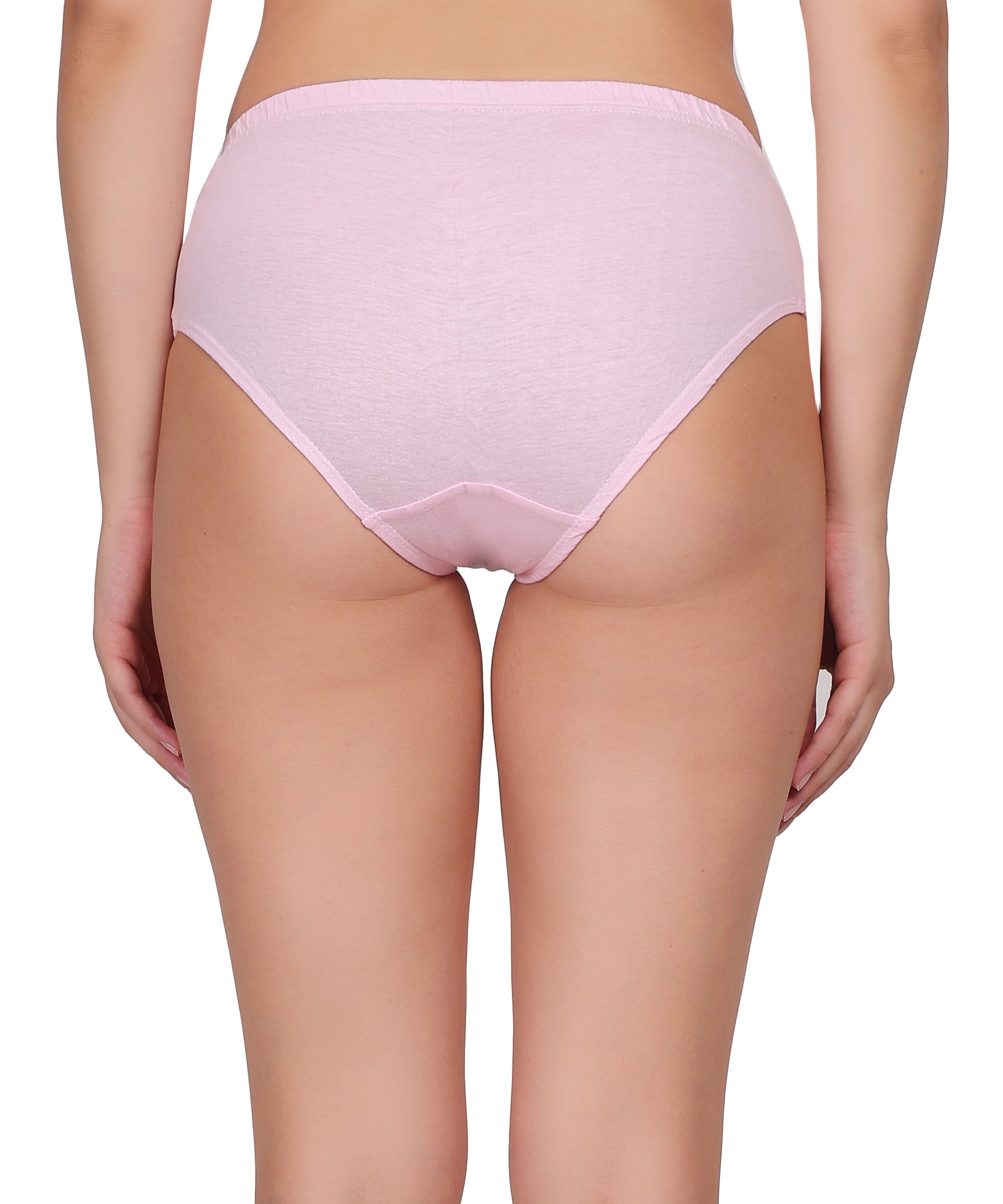 Nudiva Mid-Rise Plain Hipster Panties: Pack of 6