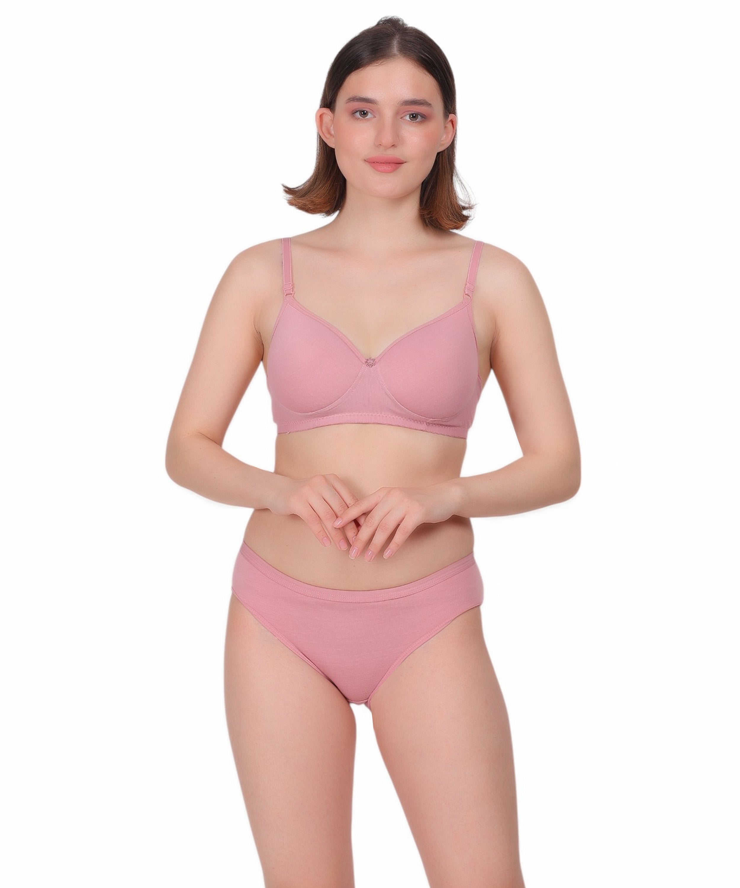 Versatile Comfort: Nudiva Padded Full Coverage Lingerie Set (Pack Of 3)