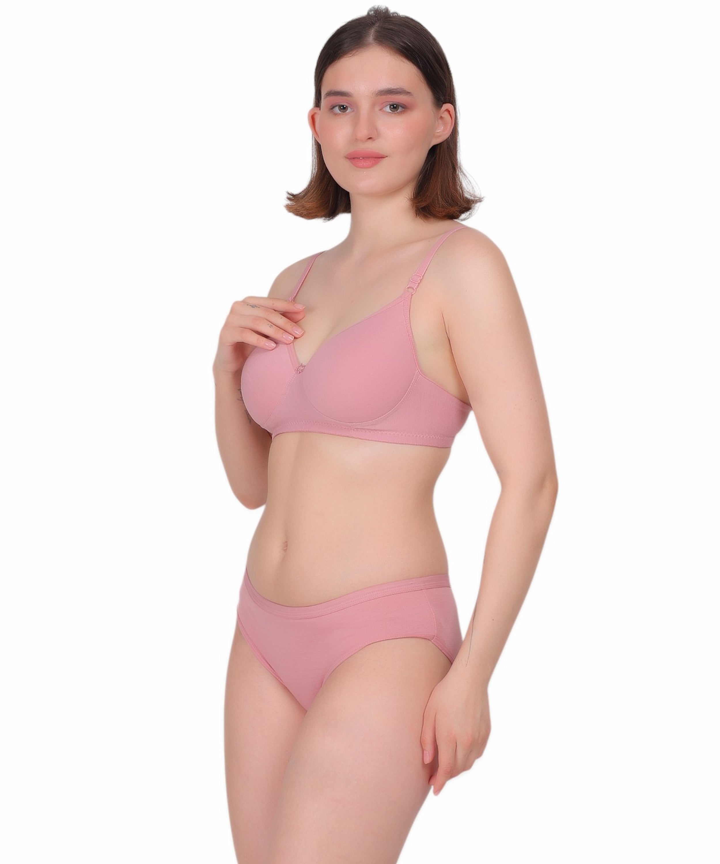 Versatile Comfort: Nudiva Padded Full Coverage Lingerie Set (Pack Of 3)