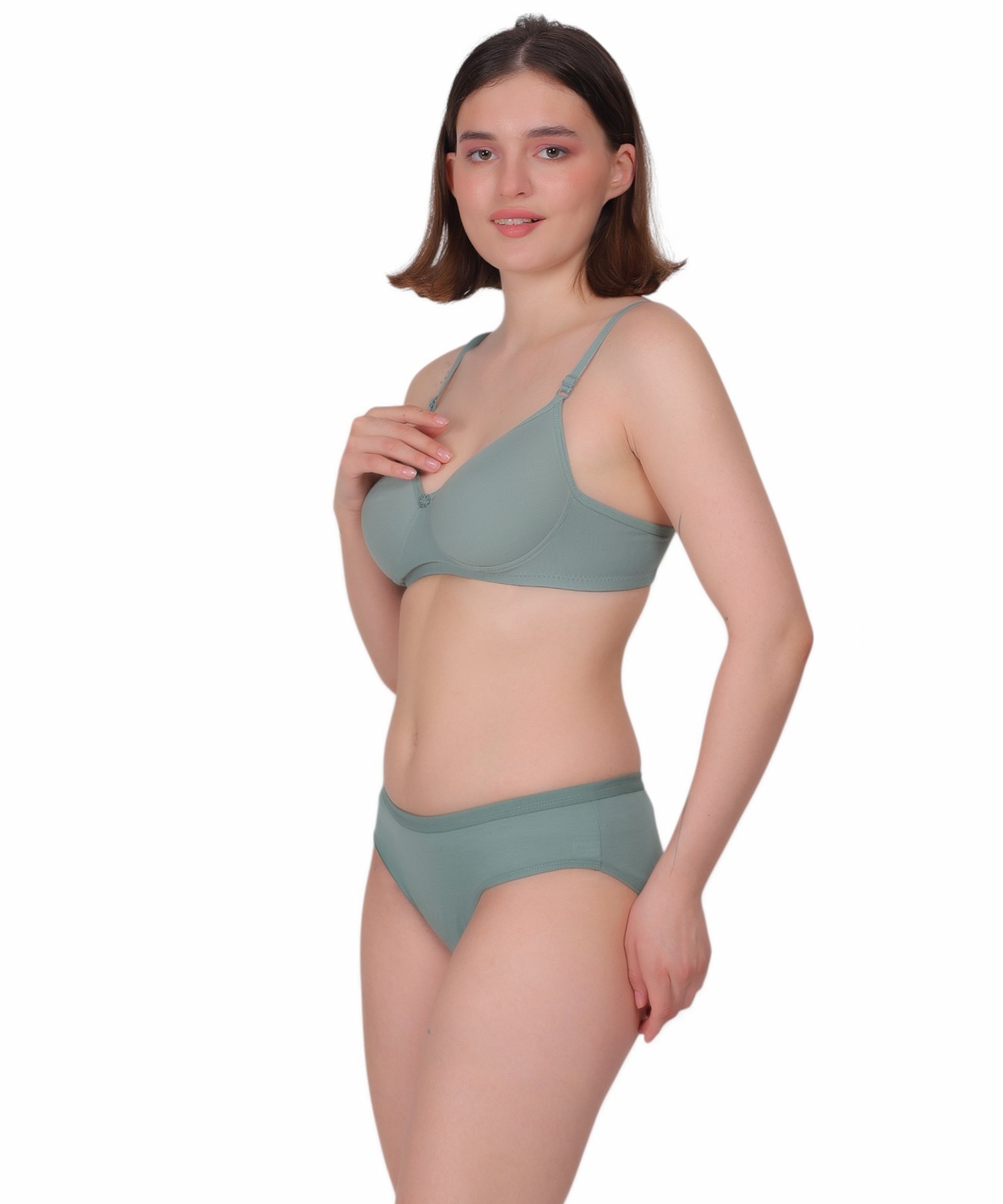 Versatile Comfort: Nudiva Padded Full Coverage Lingerie Set (Pack Of 3)