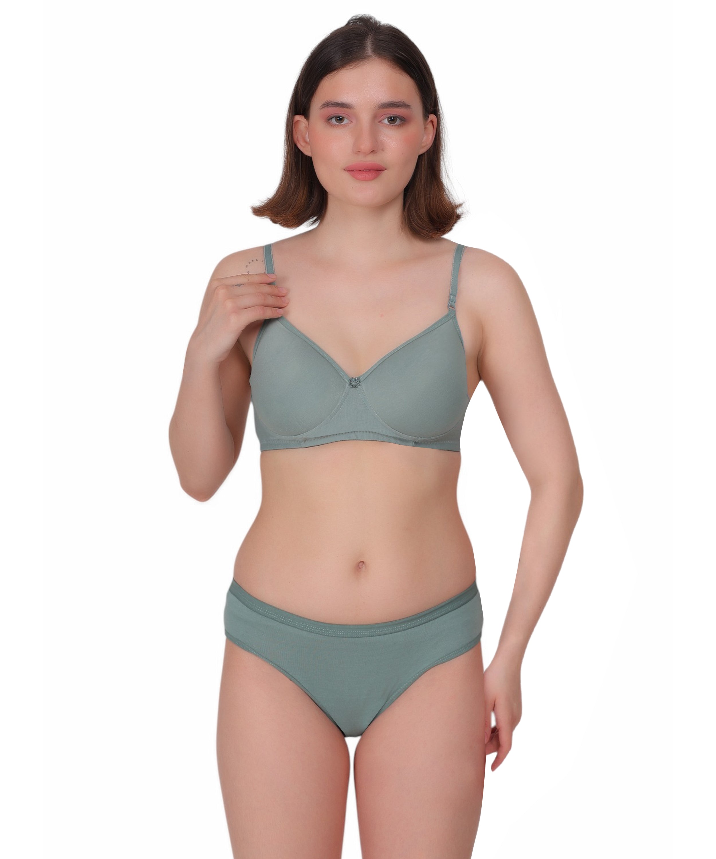 Versatile Comfort: Nudiva Padded Full Coverage Lingerie Set (Pack Of 3)