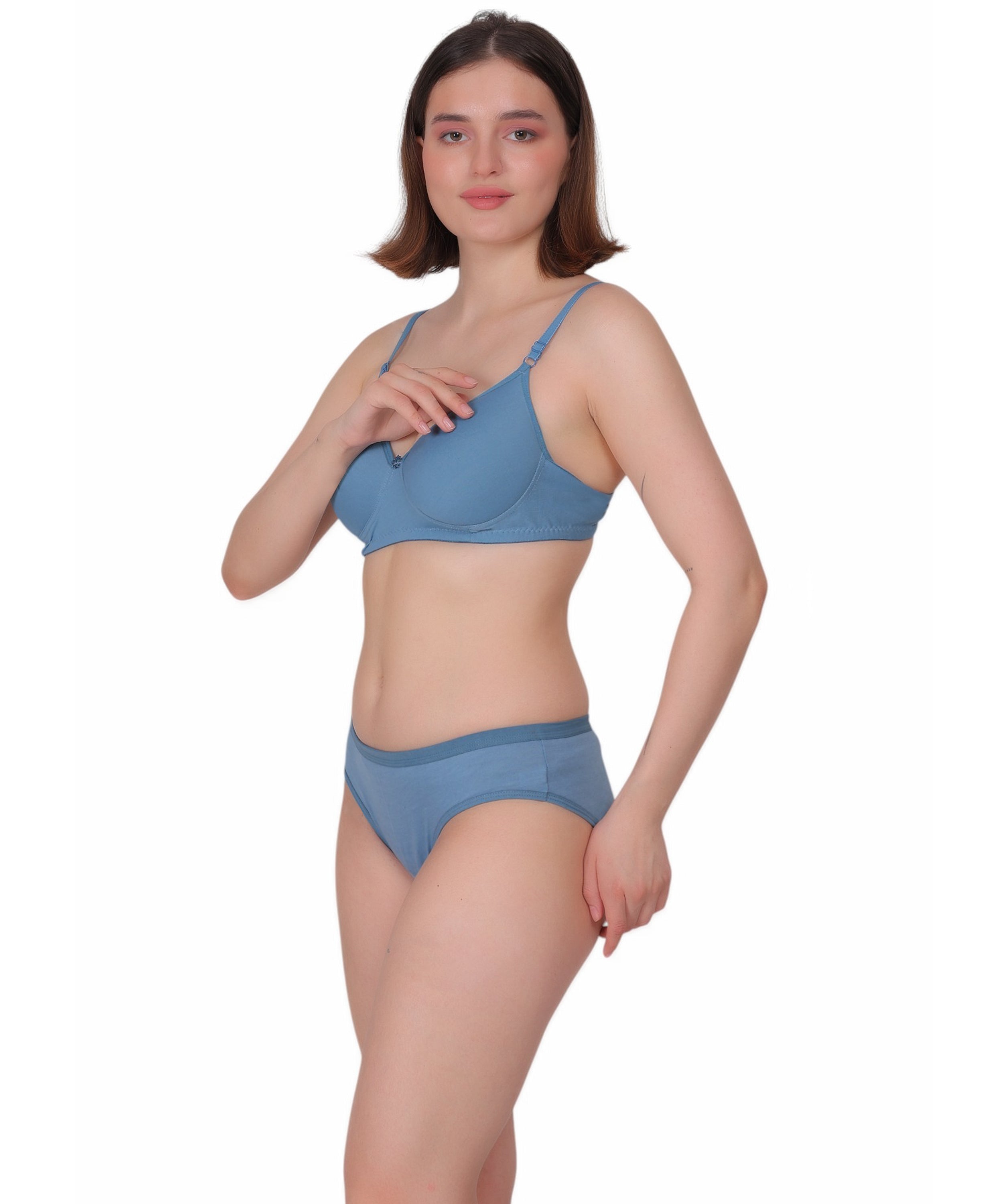 Versatile Comfort: Nudiva Padded Full Coverage Lingerie Set (Pack Of 3)